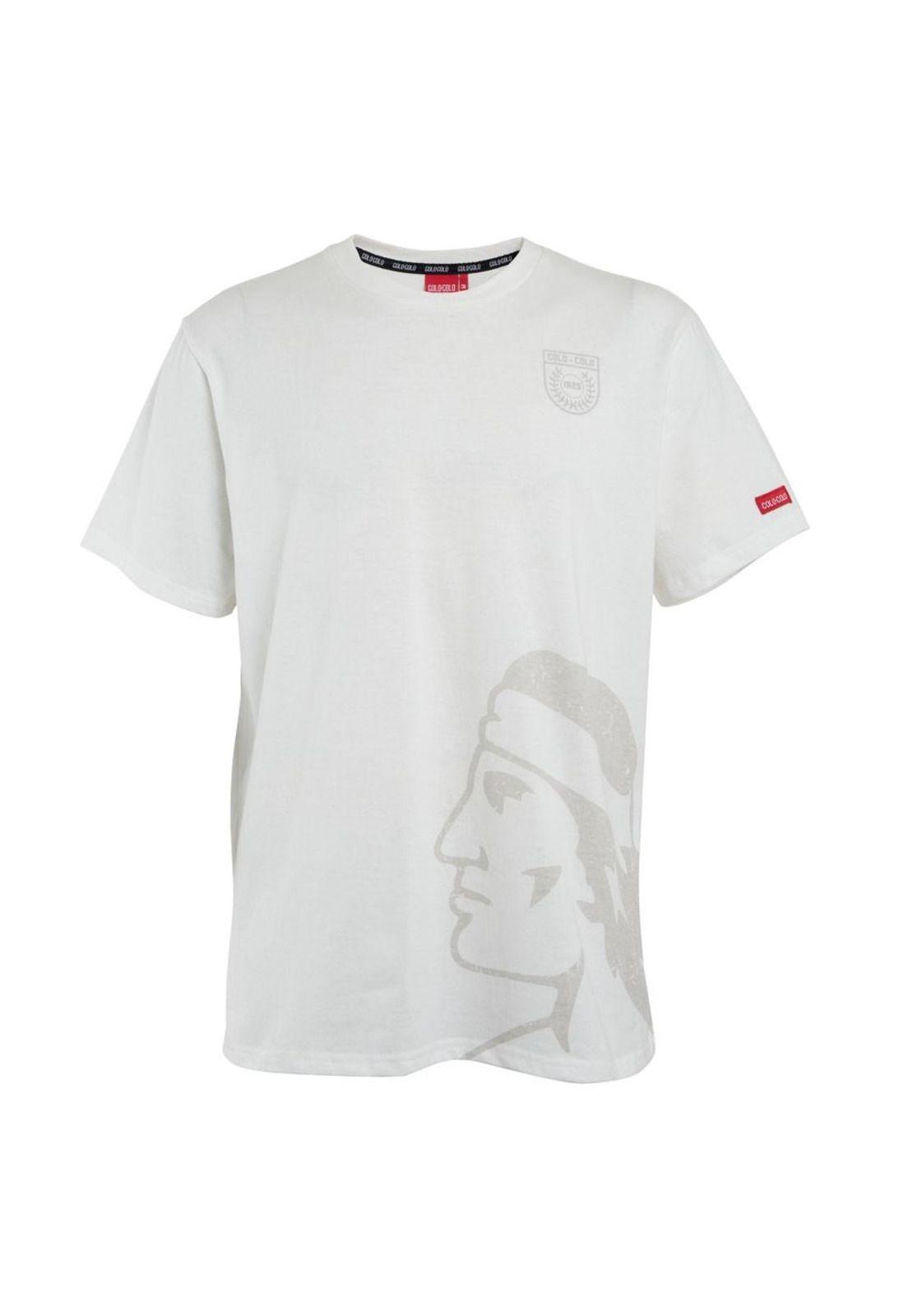 Polera Colo Colo Urbano "Cacique Gris" Blanca-0