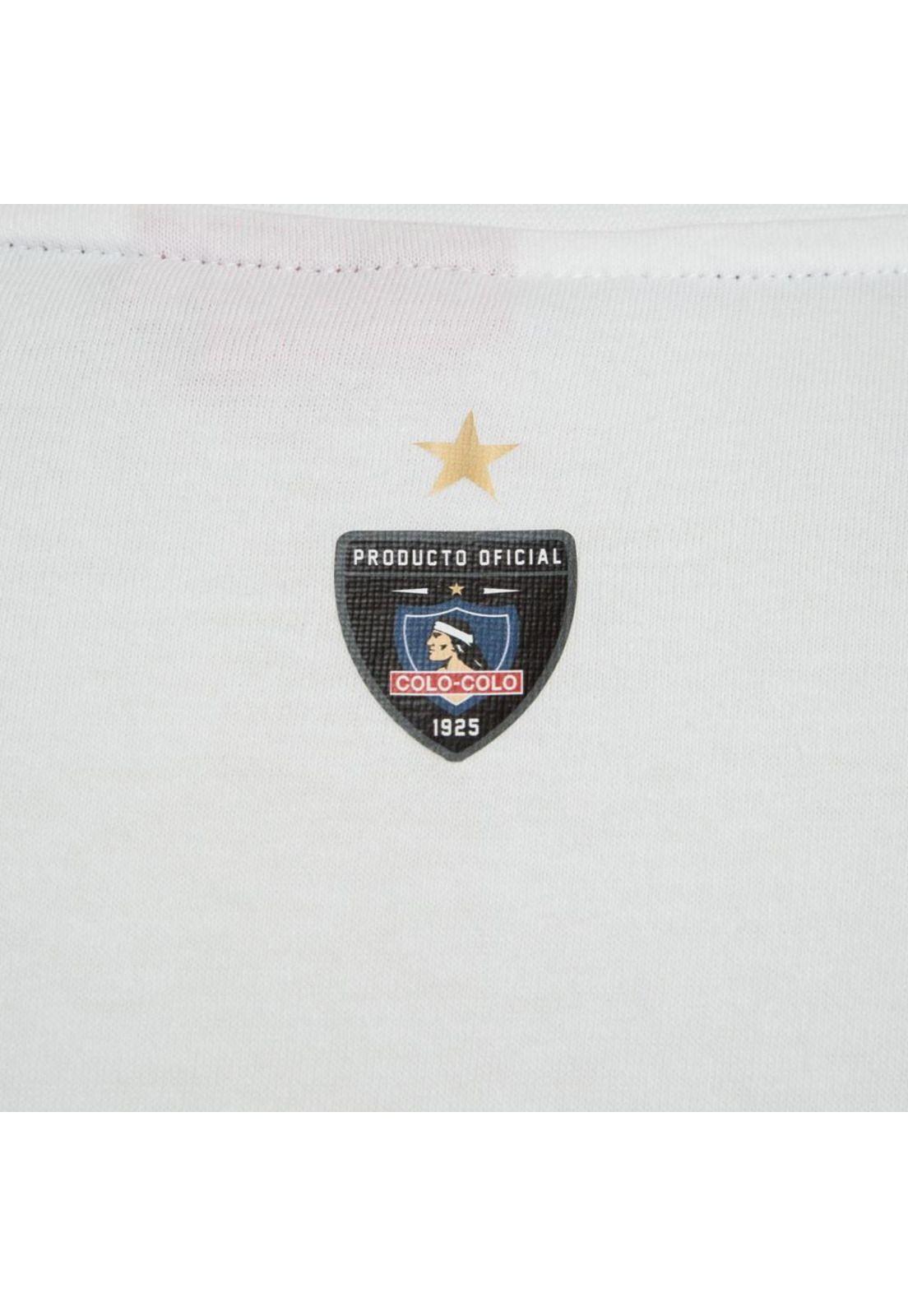 Polera Colo Colo Urbano "Cacique Gris" Blanca-3