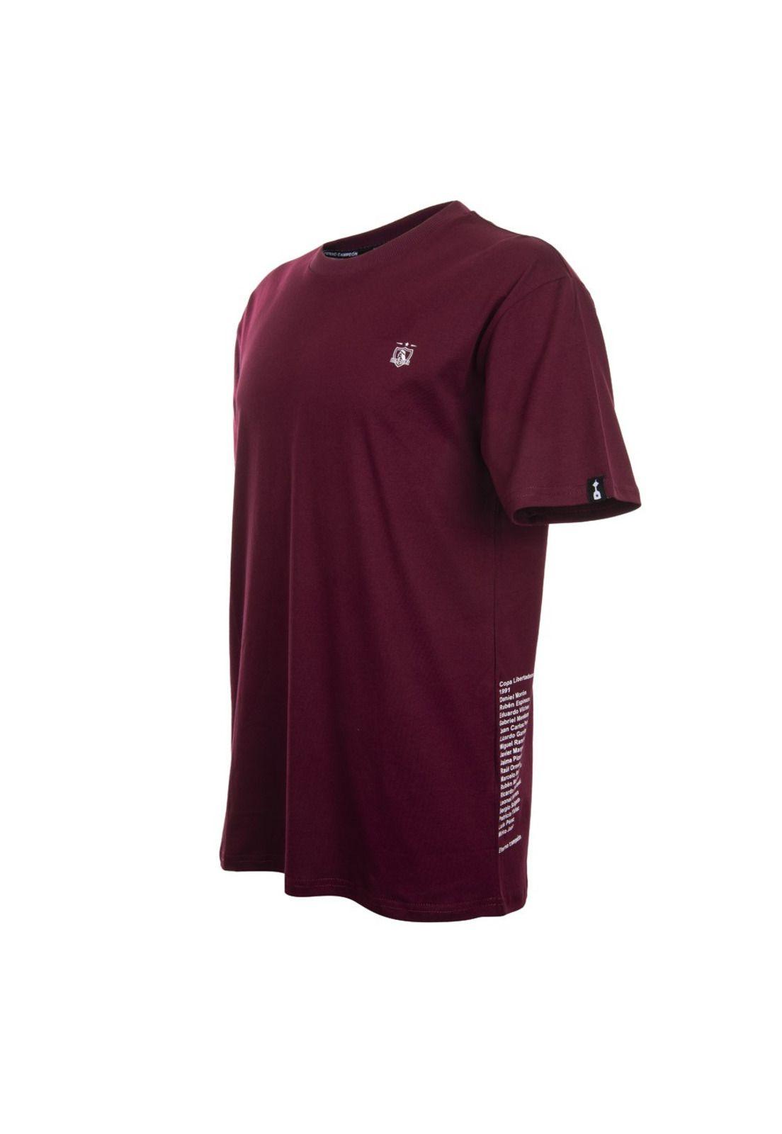 Polera Colo Colo Urbano Campeón Libertadores 91 Burgundy-1