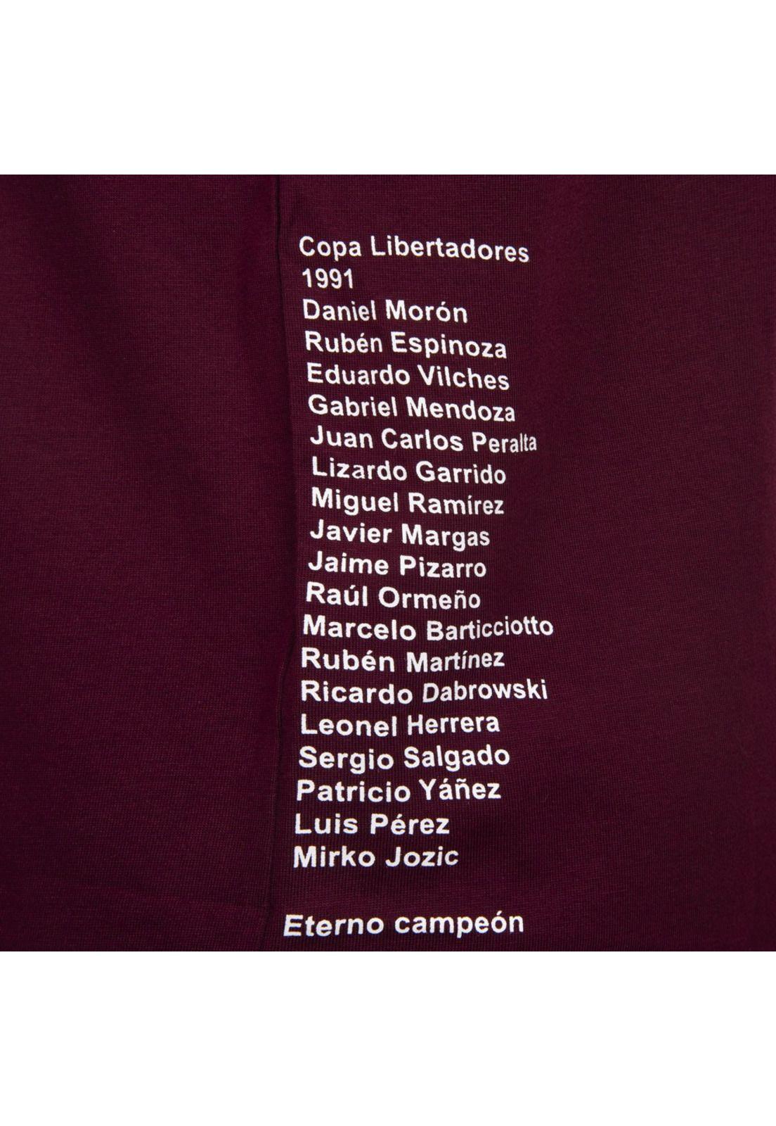 Polera Colo Colo Urbano Campeón Libertadores 91 Burgundy-3