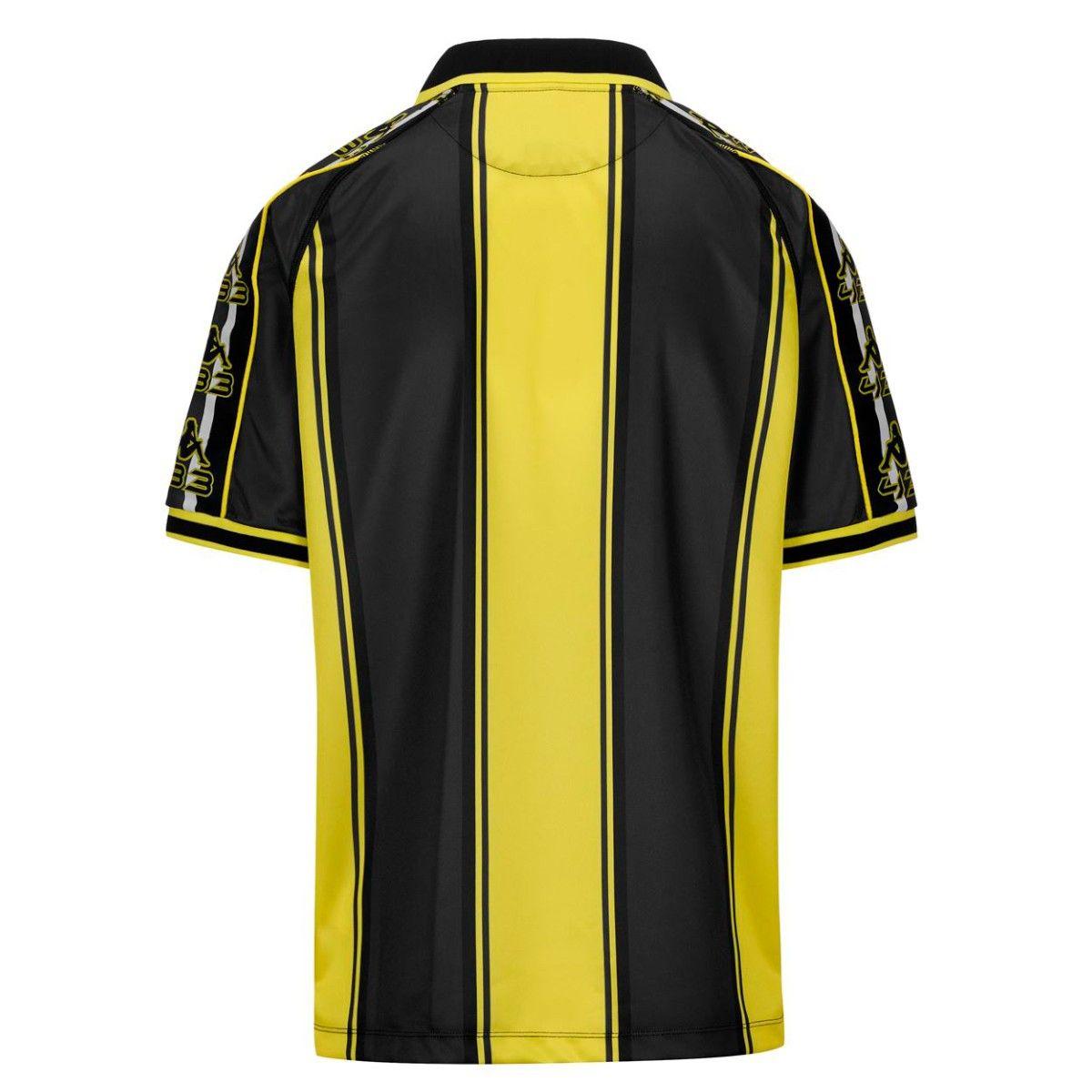 Camiseta Kappa 222 Banda Rombat 433 Oversize Yellow Black-2