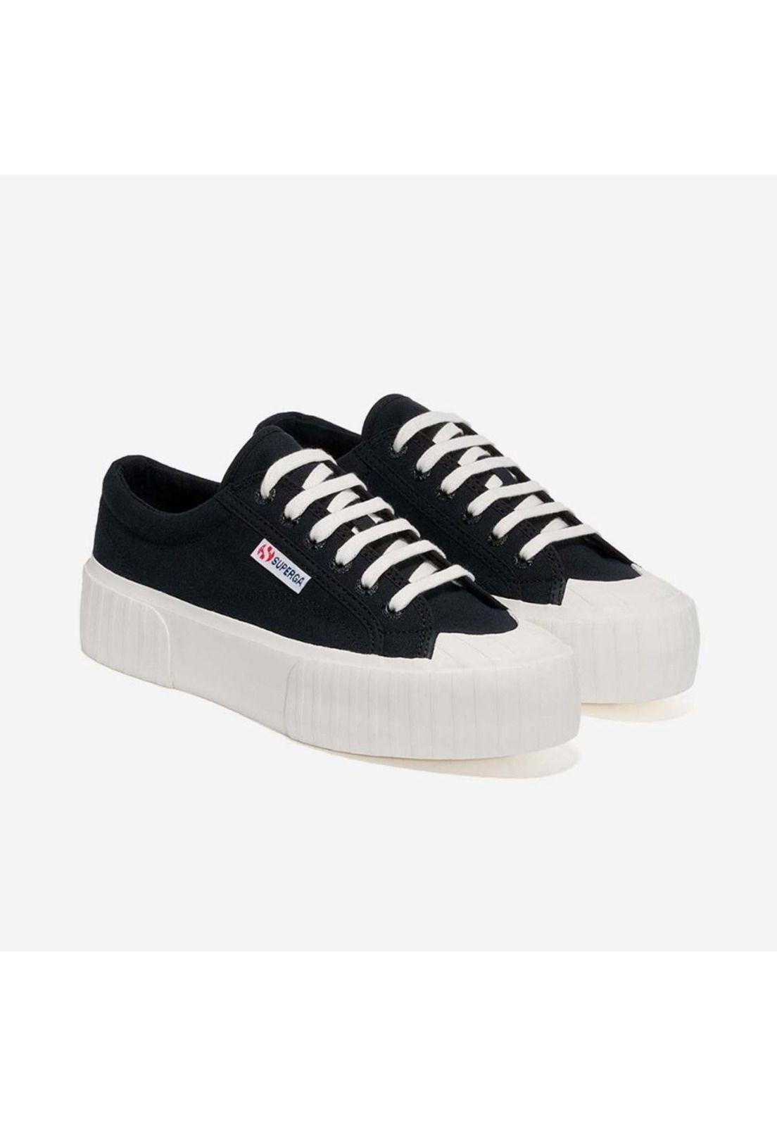 Zapatilla 2631 Stripe Platform Black White-1