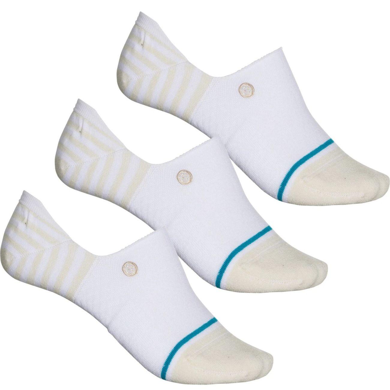Stance Sock 3 Pack No Show Women Sensible White-3