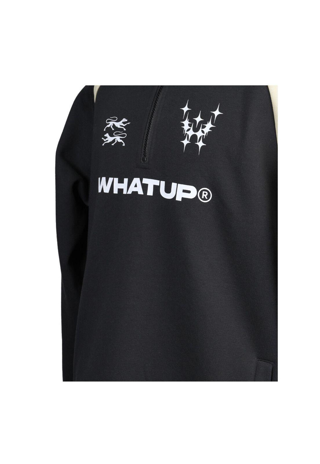 Polerón Whatup Hombre Half Zipp Black Core-2