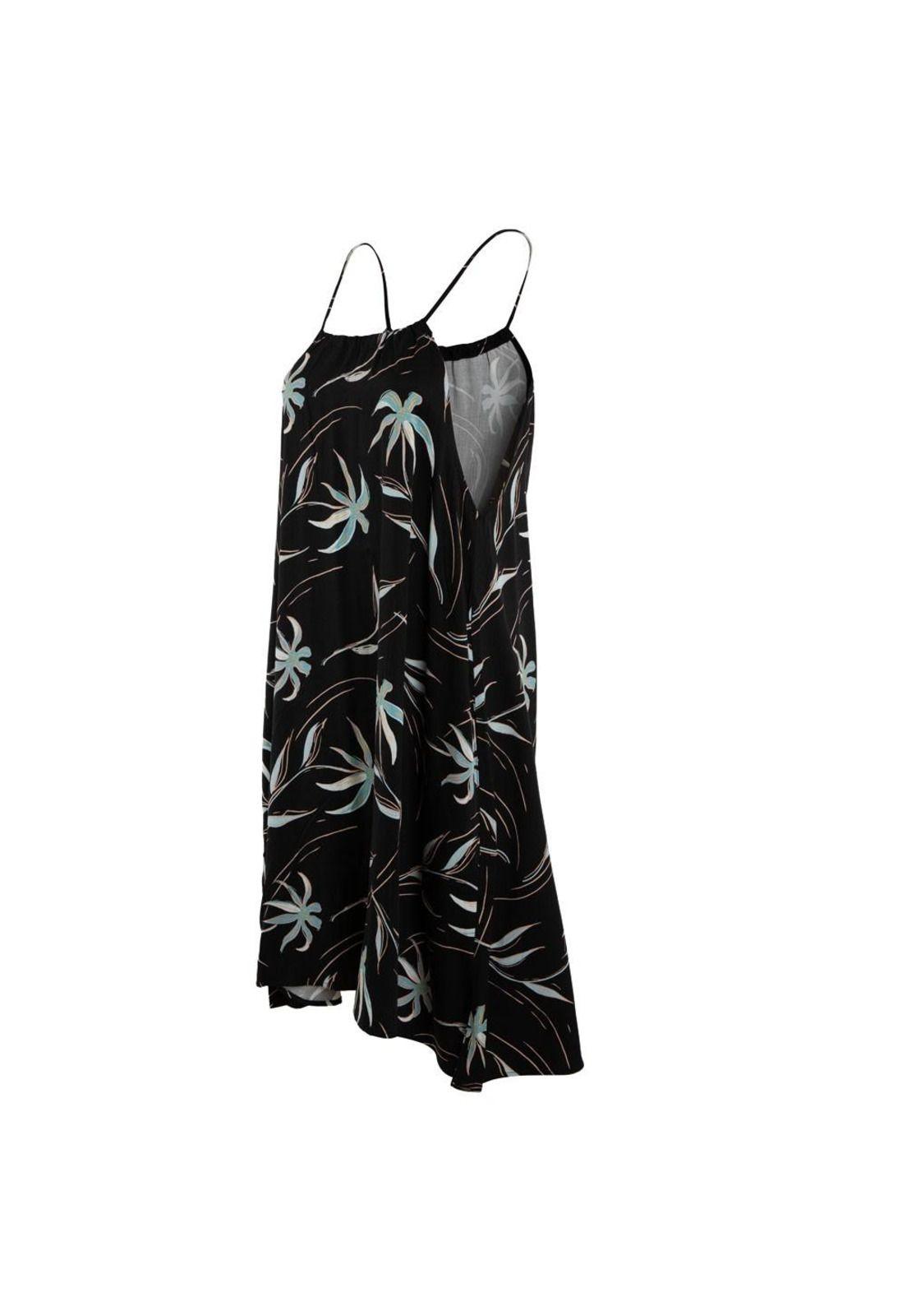 Vestido Women Leaves Black-1