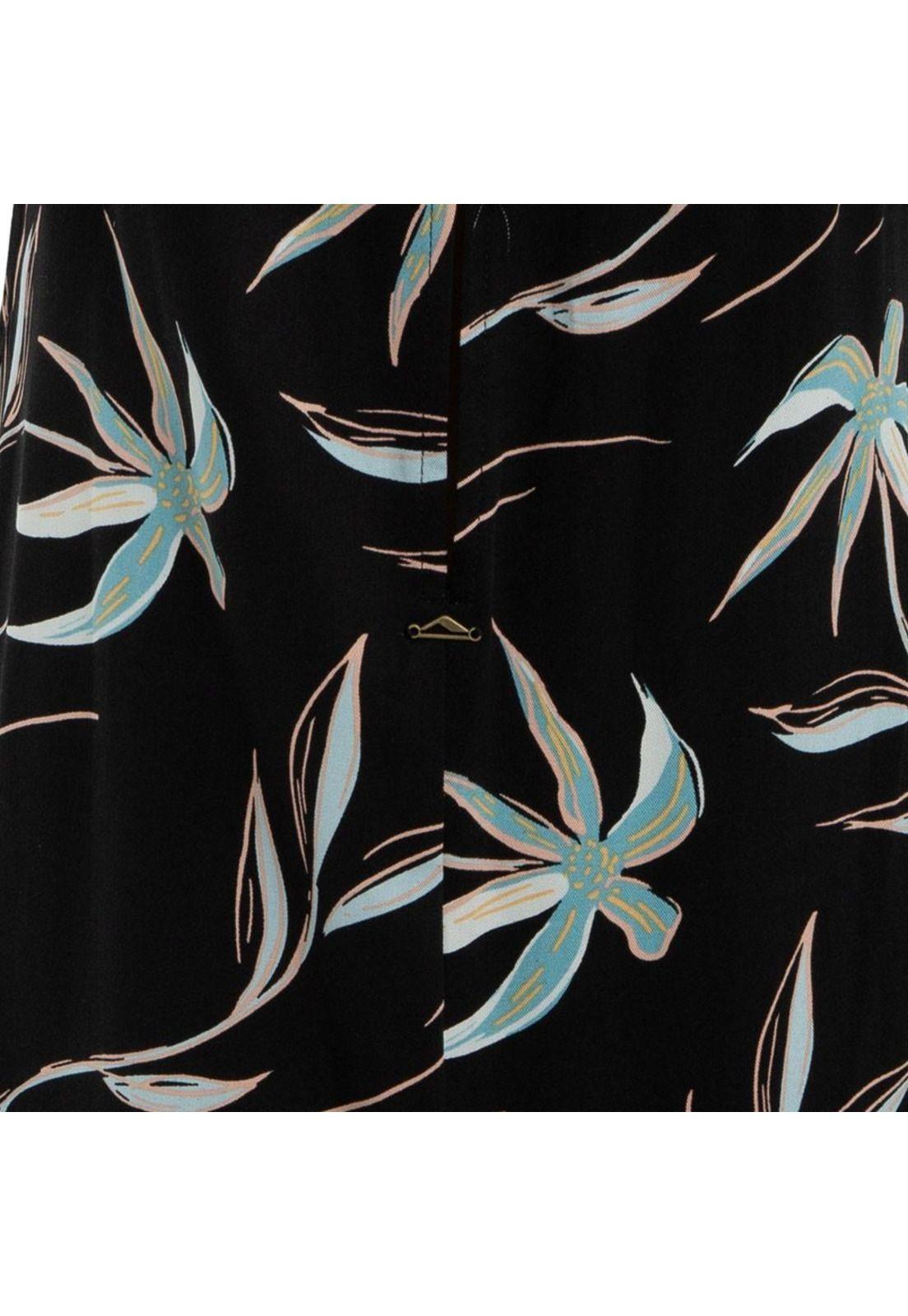 Vestido Women Leaves Black-3
