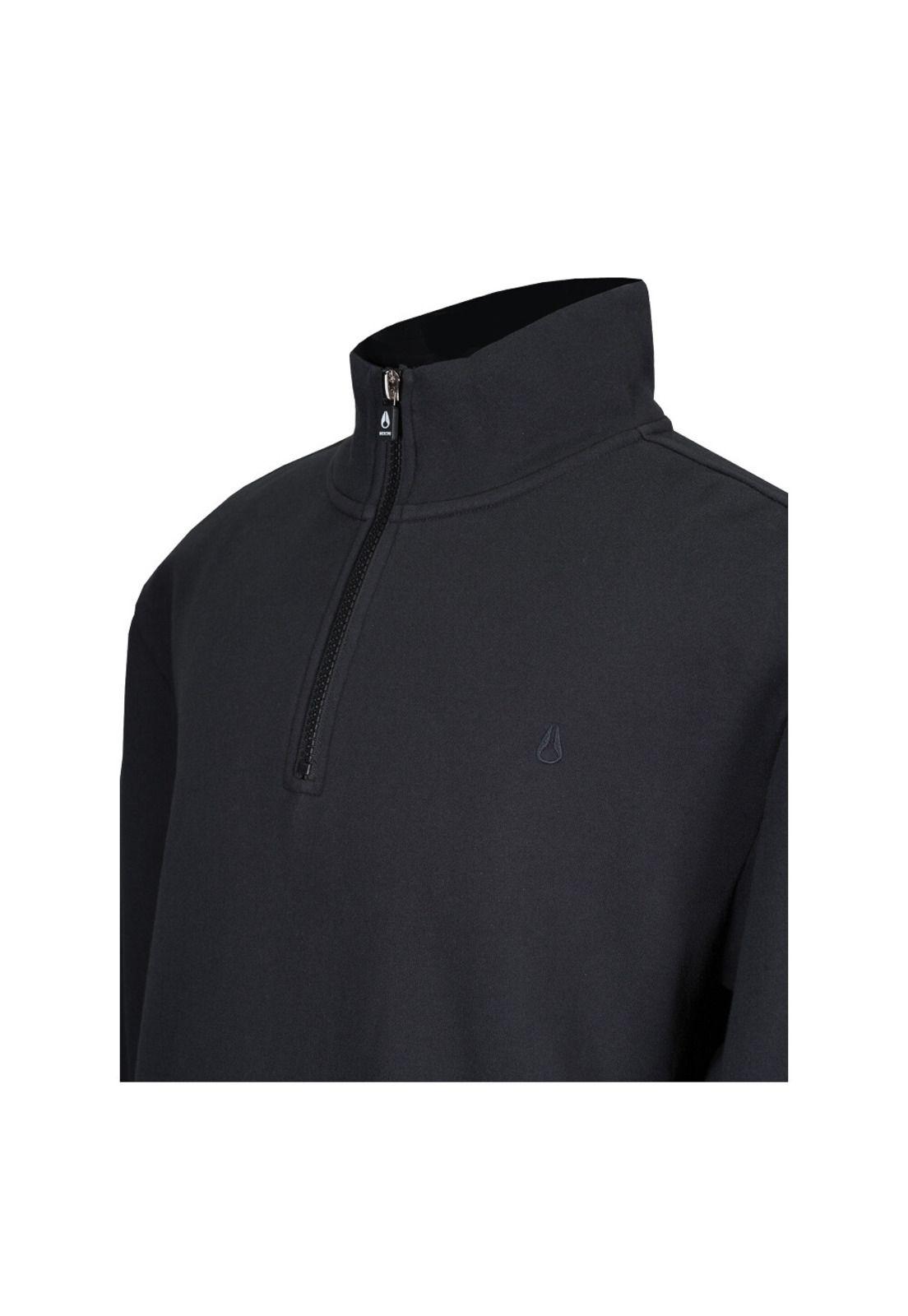 Polerón Nixon Men Half Zipper Black-2