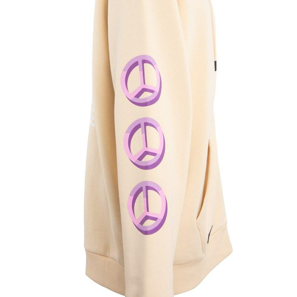 Polerón Whatup Full Zipper Peace and Love Beige-3