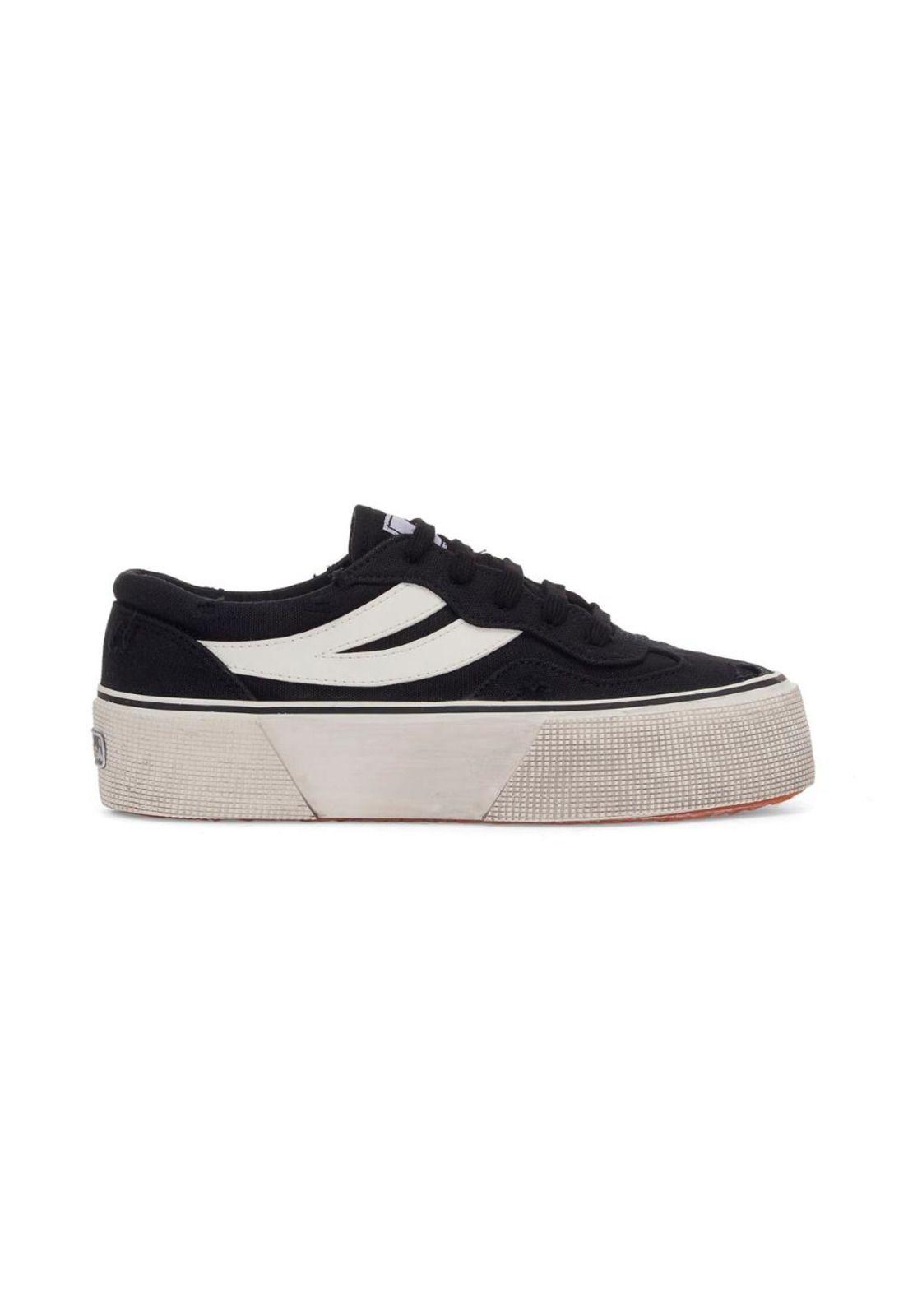 Zapatilla 3041 Revolley Platform Stone Washed Black-0
