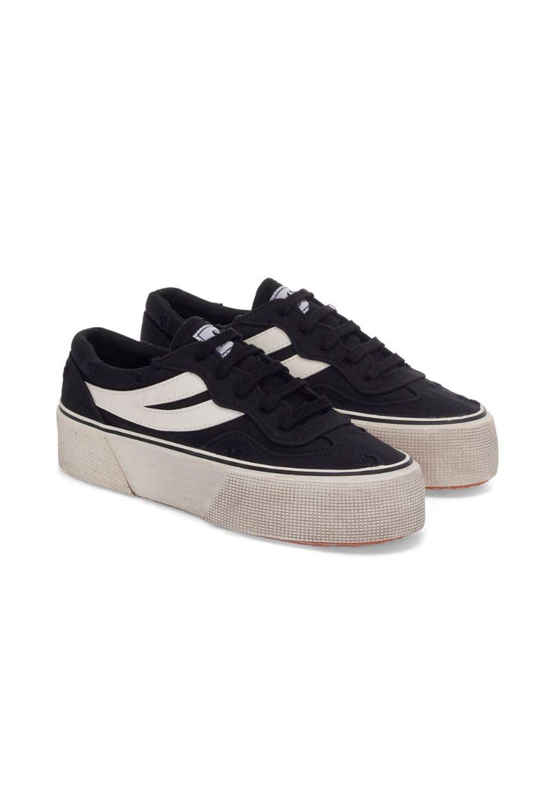 Zapatilla 3041 Revolley Platform Stone Washed Black-1