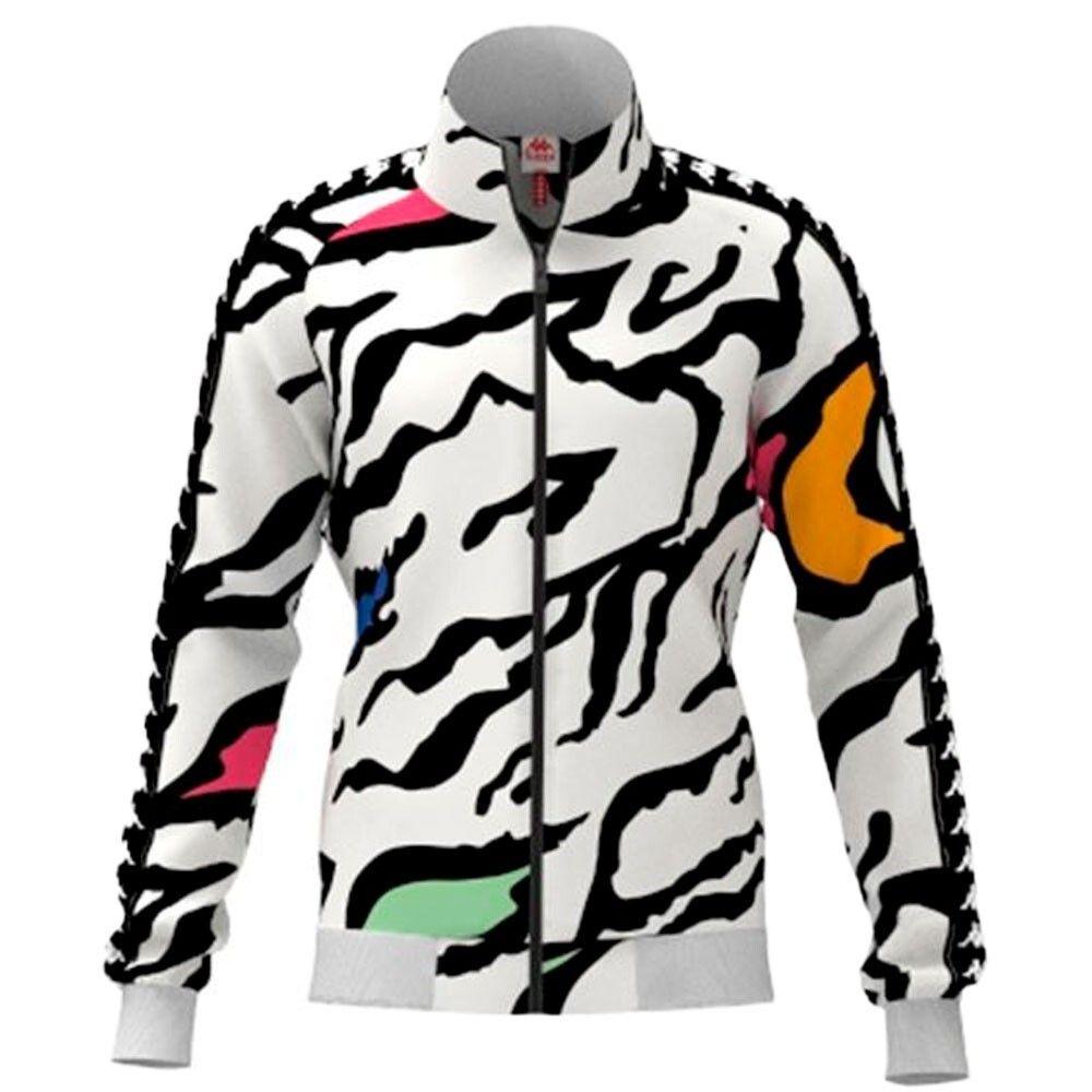 Chaqueta Kappa 222 Banda Men Anniston Graphik White Black-0