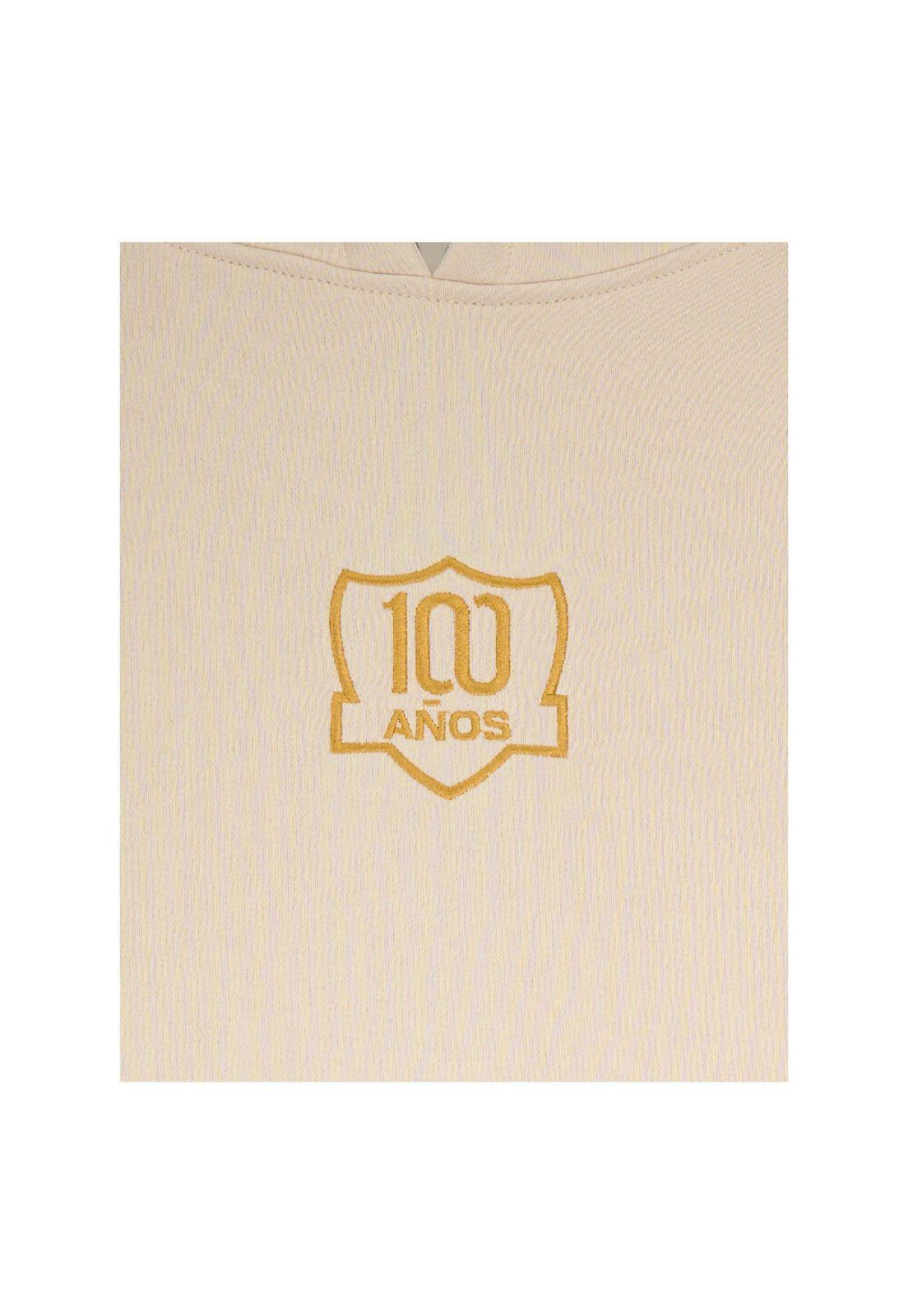 Polerón Colo Colo Urbano Hoodie Beige 100 años-2