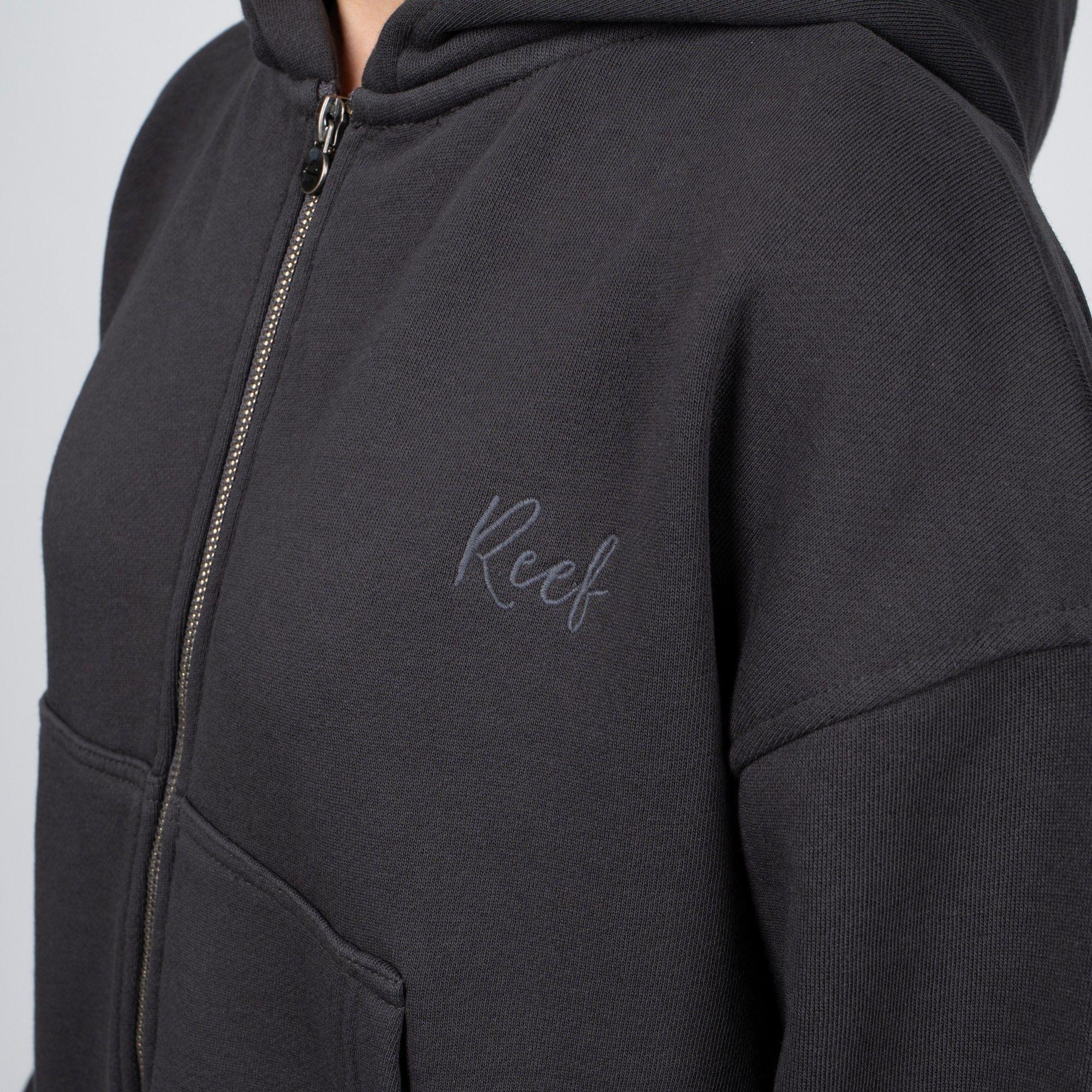 Polerón Full Zipper Reef Women Dark Grey-2