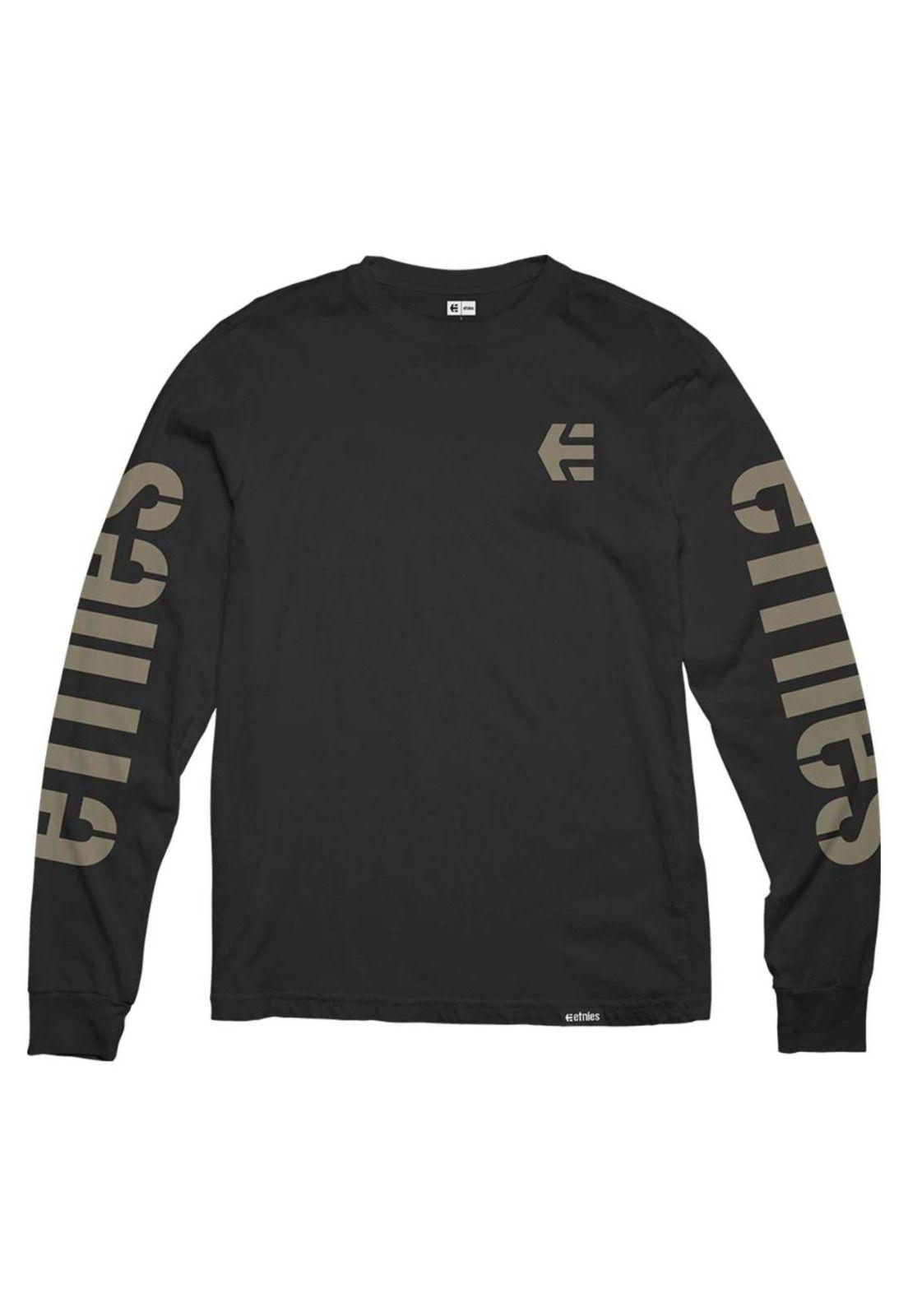 Polera Manga Larga Icon Black Olive-0