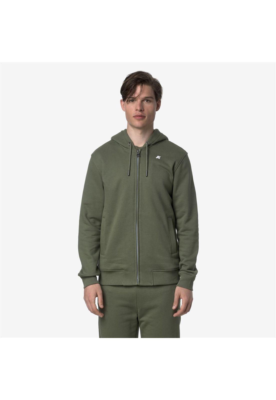 Poléron K-Way Men Anthony French Terry Green Lichen-0