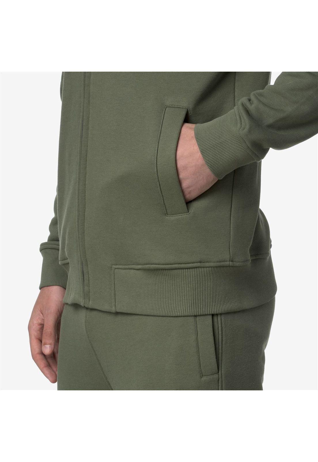 Poléron K-Way Men Anthony French Terry Green Lichen-3