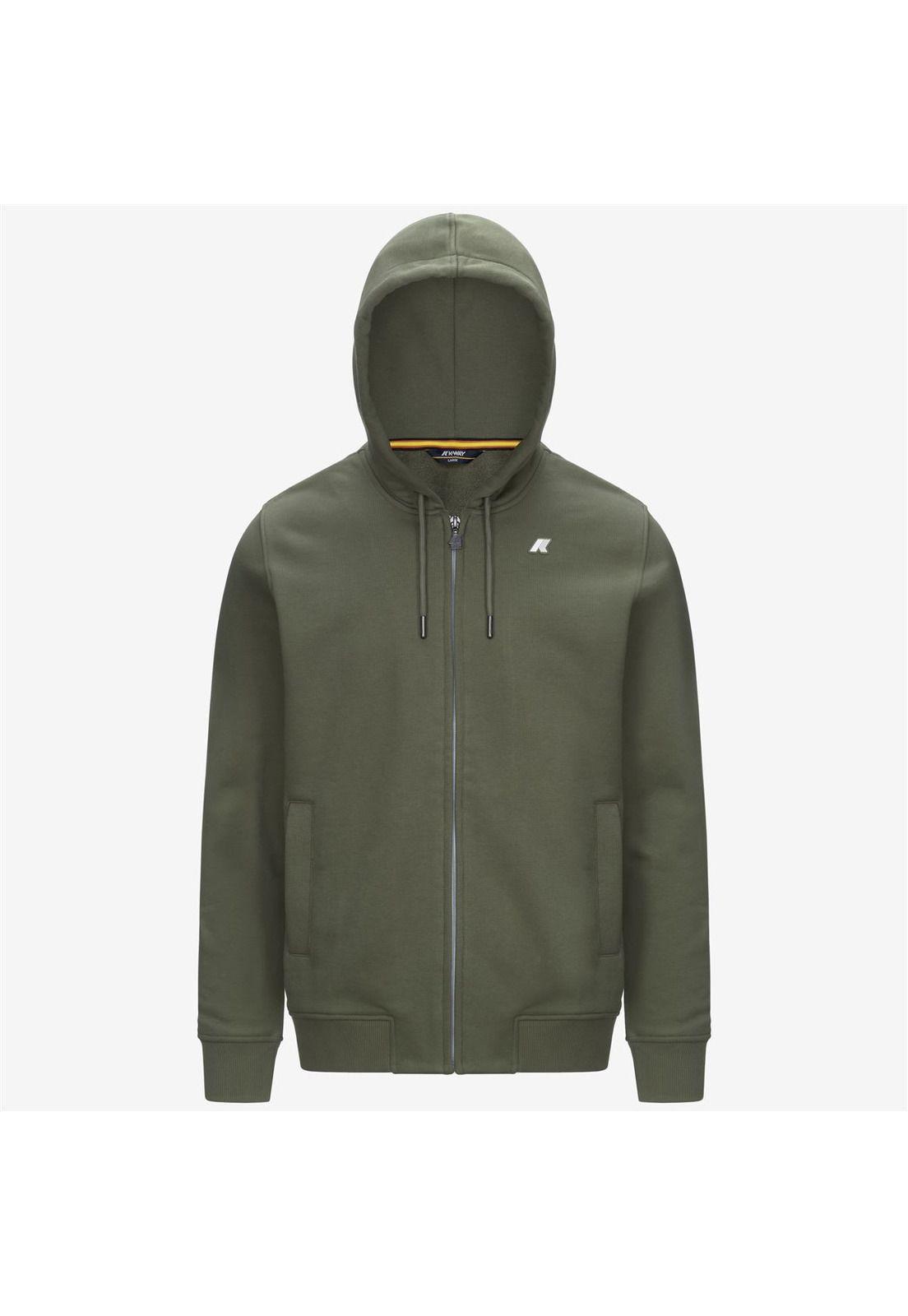 Poléron K-Way Men Anthony French Terry Green Lichen-4