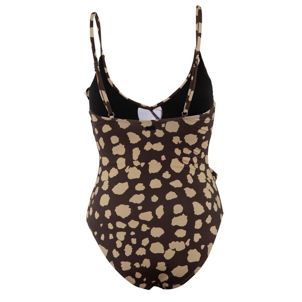 Traje de Baño Strap Ajustable Brown print-2
