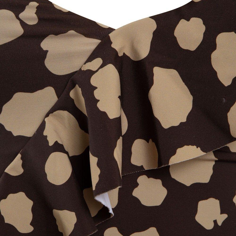 Traje de Baño Strap Ajustable Brown print-3