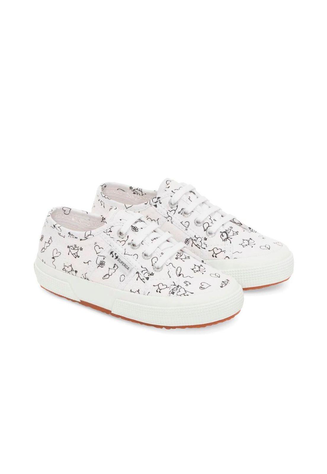 Zapatilla Kids 2750 Moving Heart White Black-1