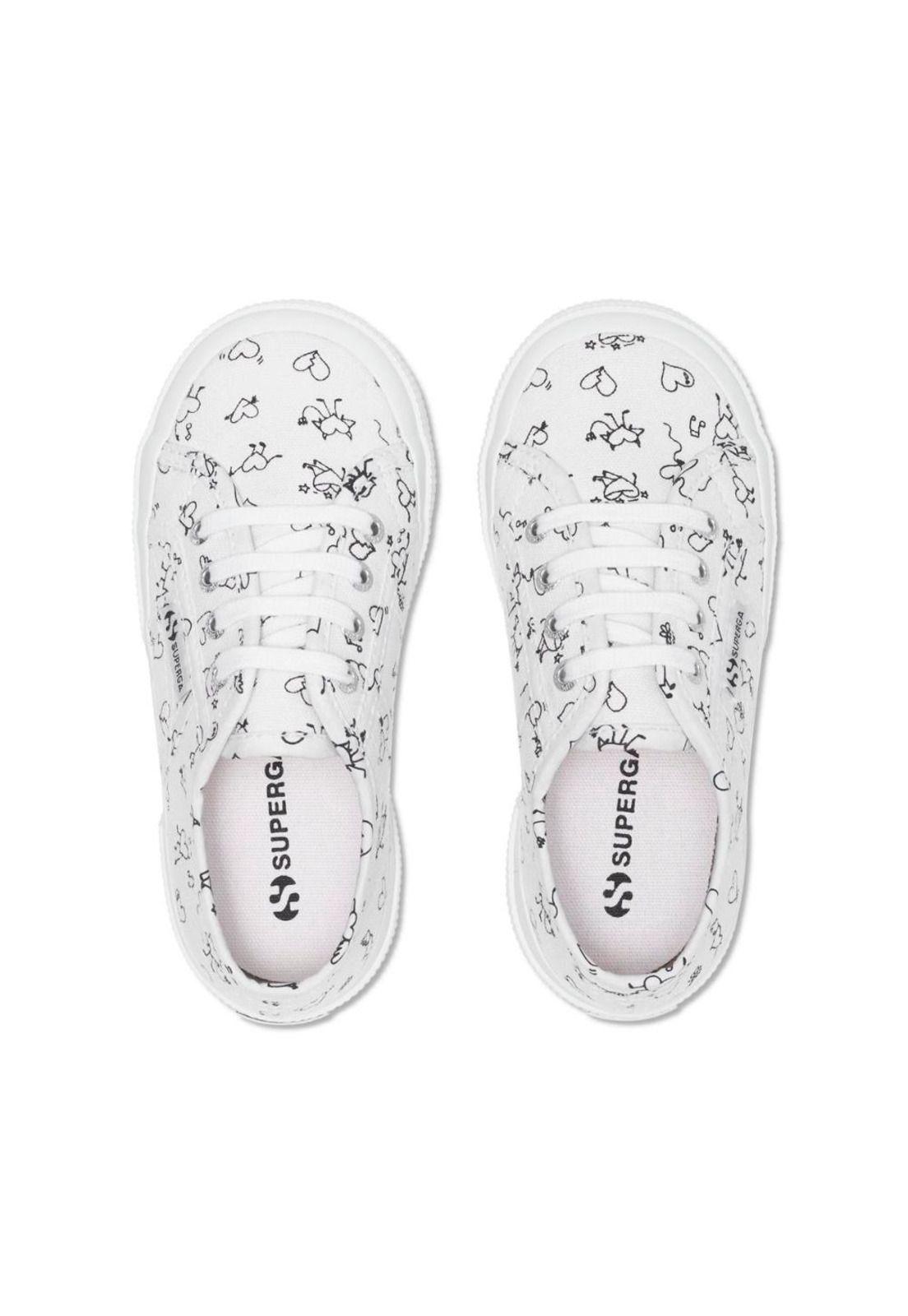 Zapatilla Kids 2750 Moving Heart White Black-3