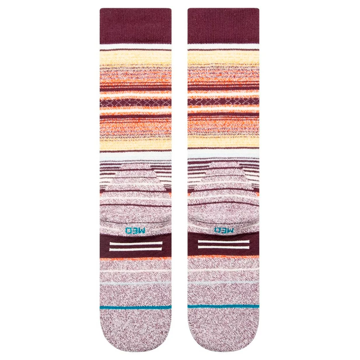Stance Sock Snowboard Curren Over The Calf Wine-2