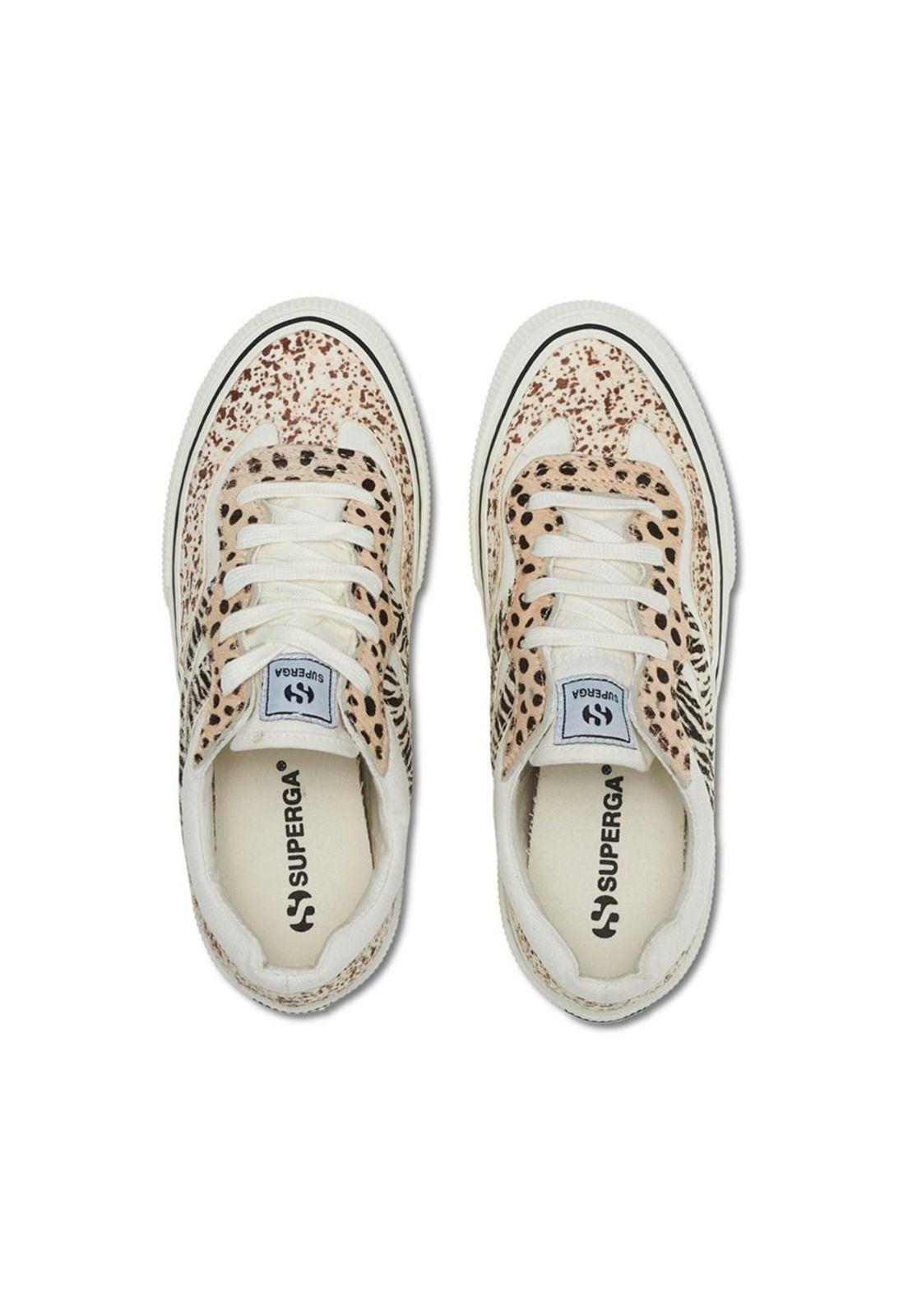 Zapatilla 2941 Revolley Calfhair White Microleopard-3