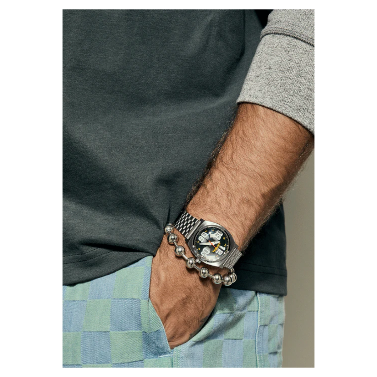 Reloj Nixon Time Teller Fisheye Silver Black-6