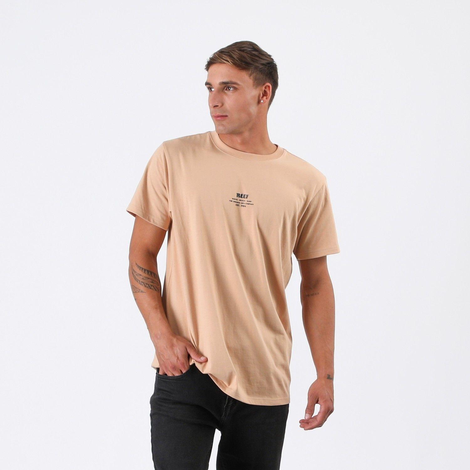 Polera Reef Men Print Beige-2