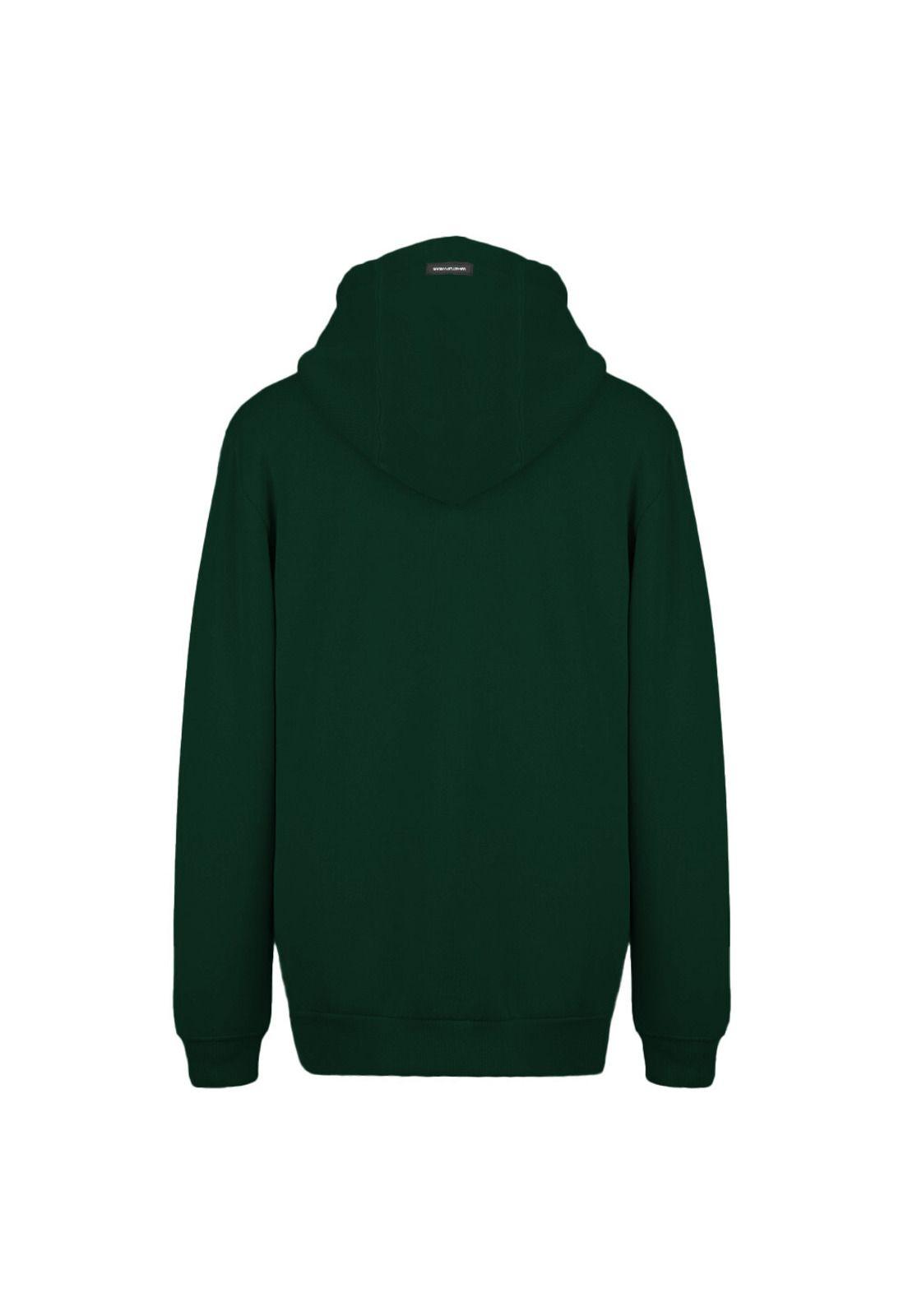 Polerón Whatup Hombre Hoodie Green Logo White-1