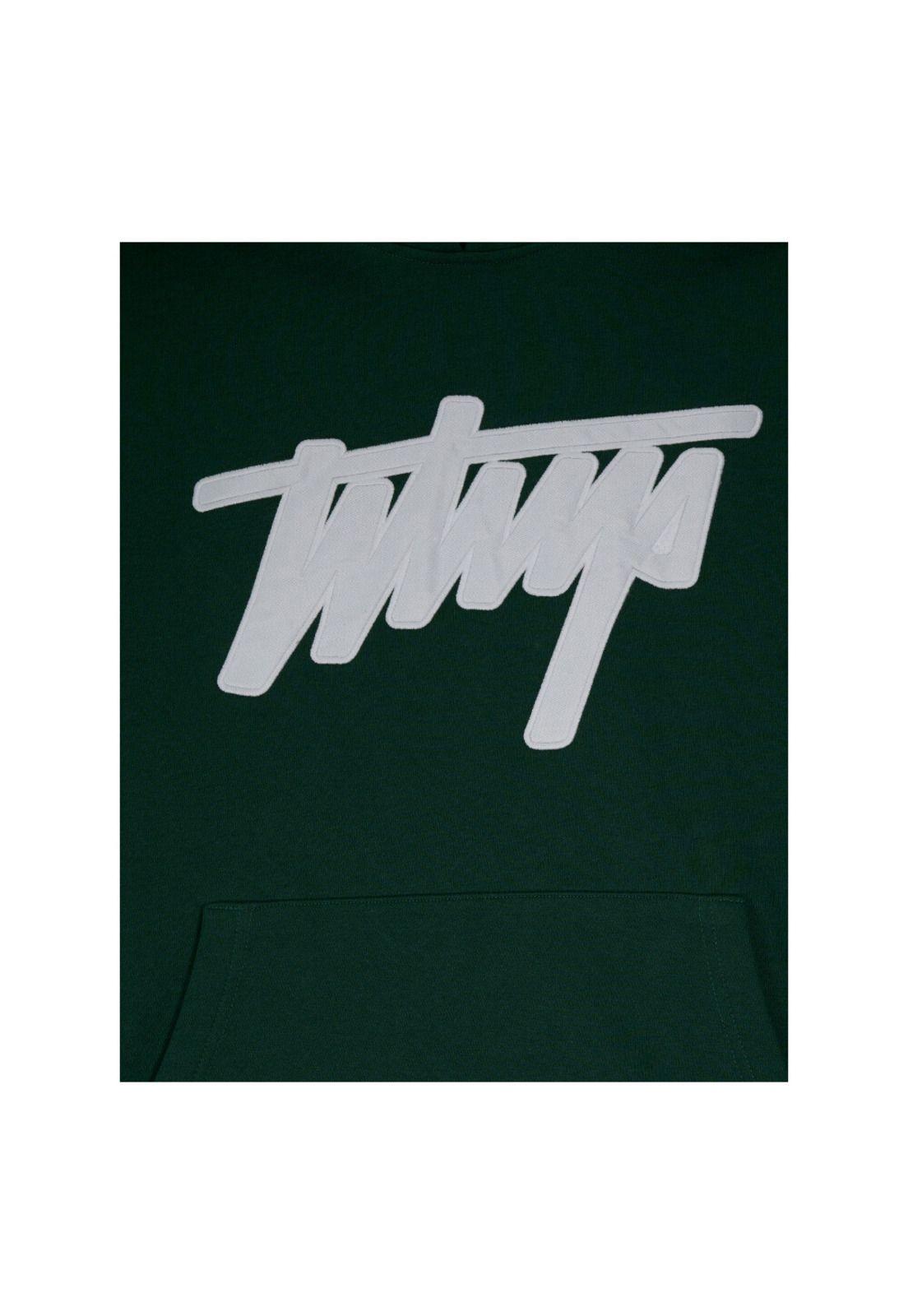 Polerón Whatup Hombre Hoodie Green Logo White-2