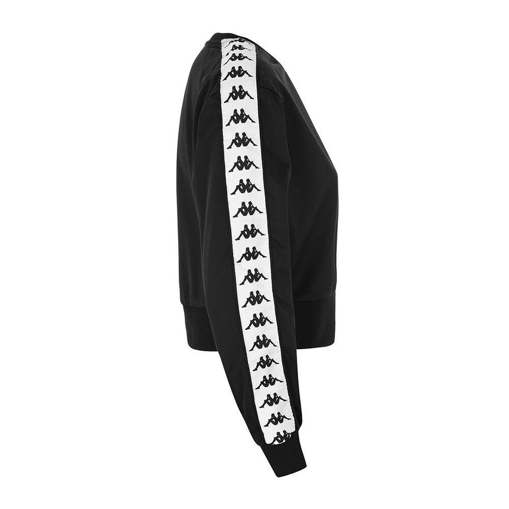 Poleron Kappa Crop 222 Banda Women Ahmis Black White-1