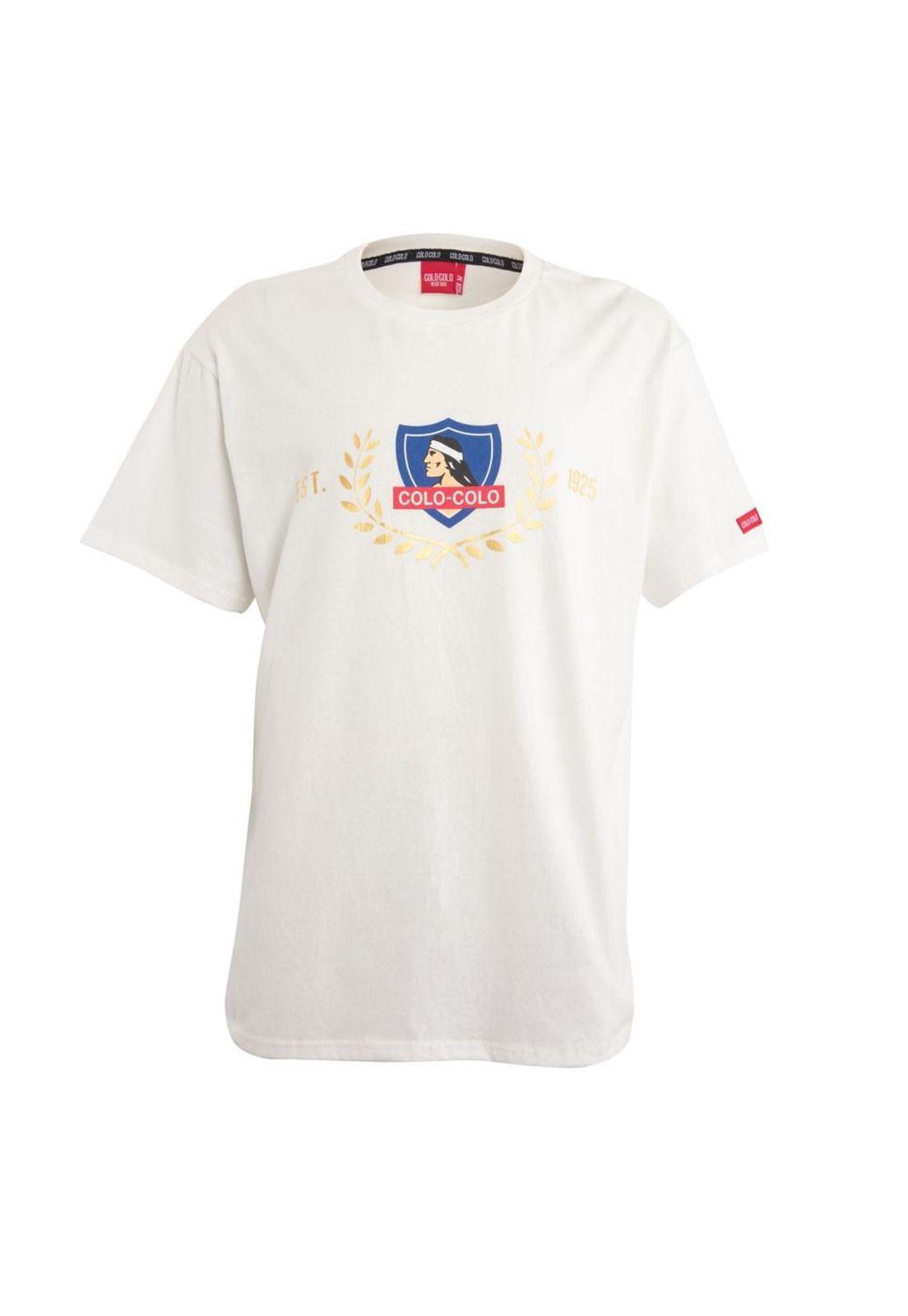 Polera Colo Colo Urbano Escudo Front White-0