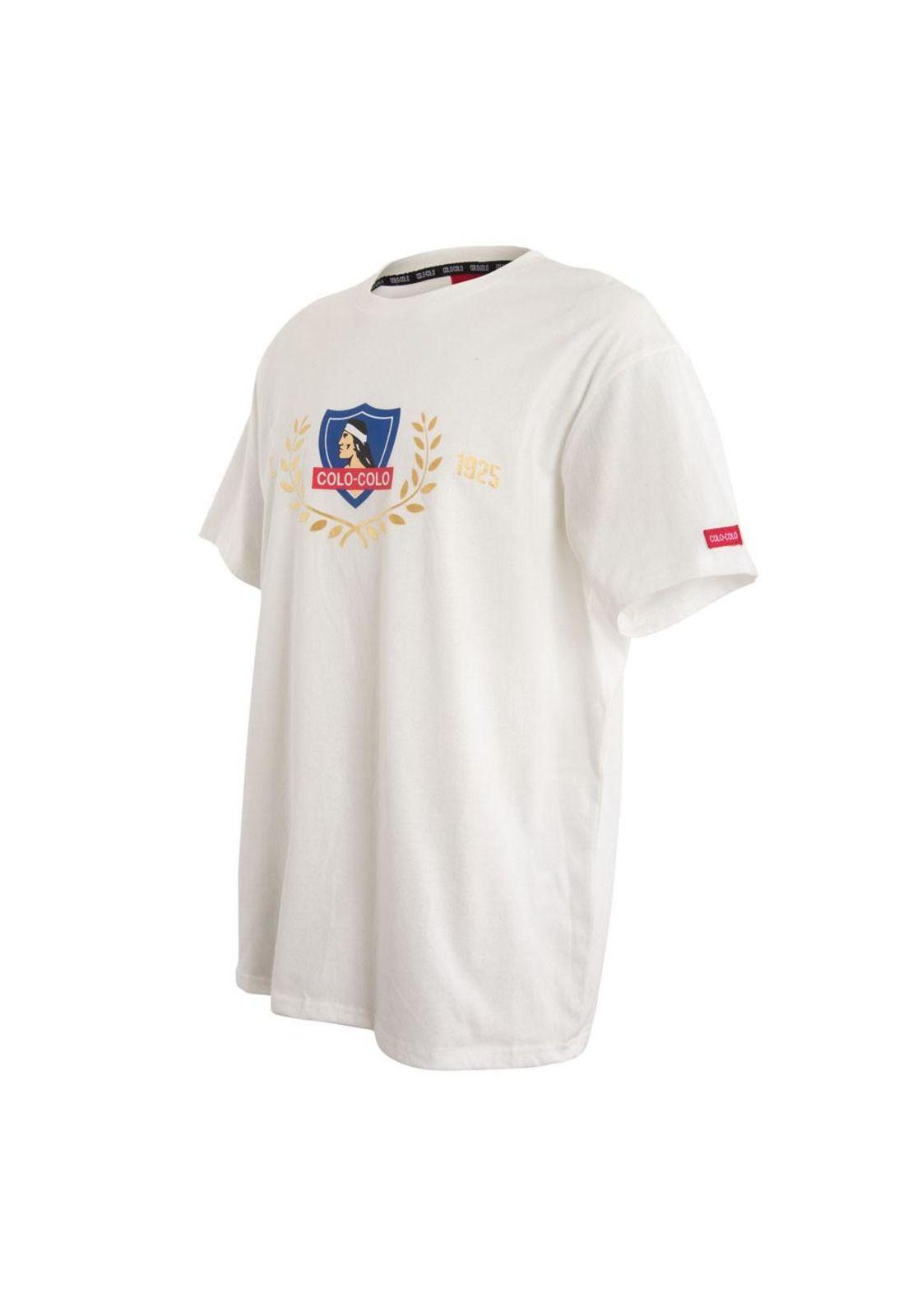 Polera Colo Colo Urbano Escudo Front White-1