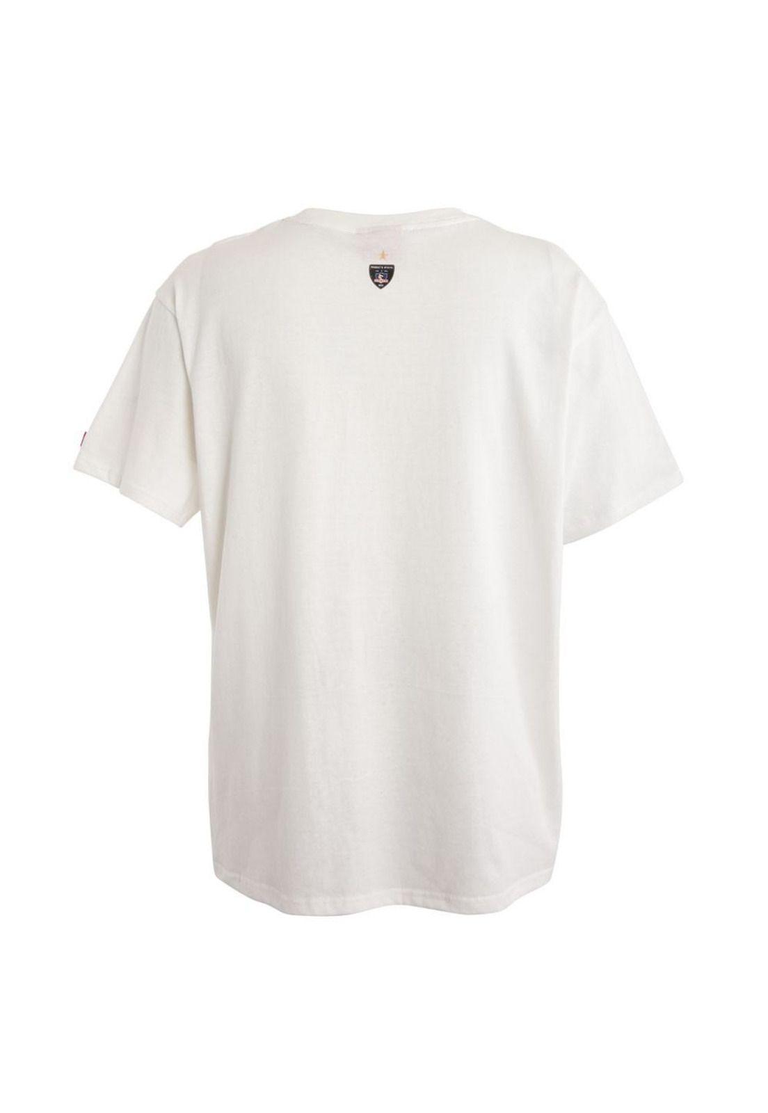 Polera Colo Colo Urbano Escudo Front White-2