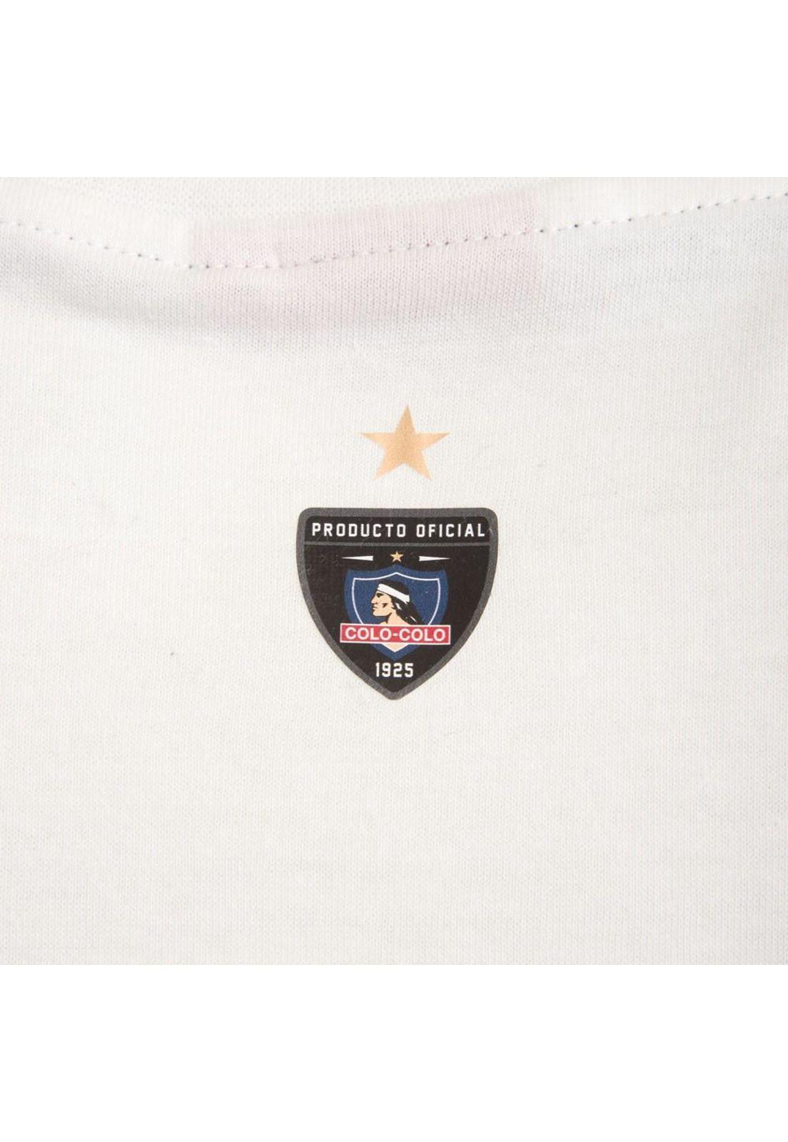 Polera Colo Colo Urbano Escudo Front White-3