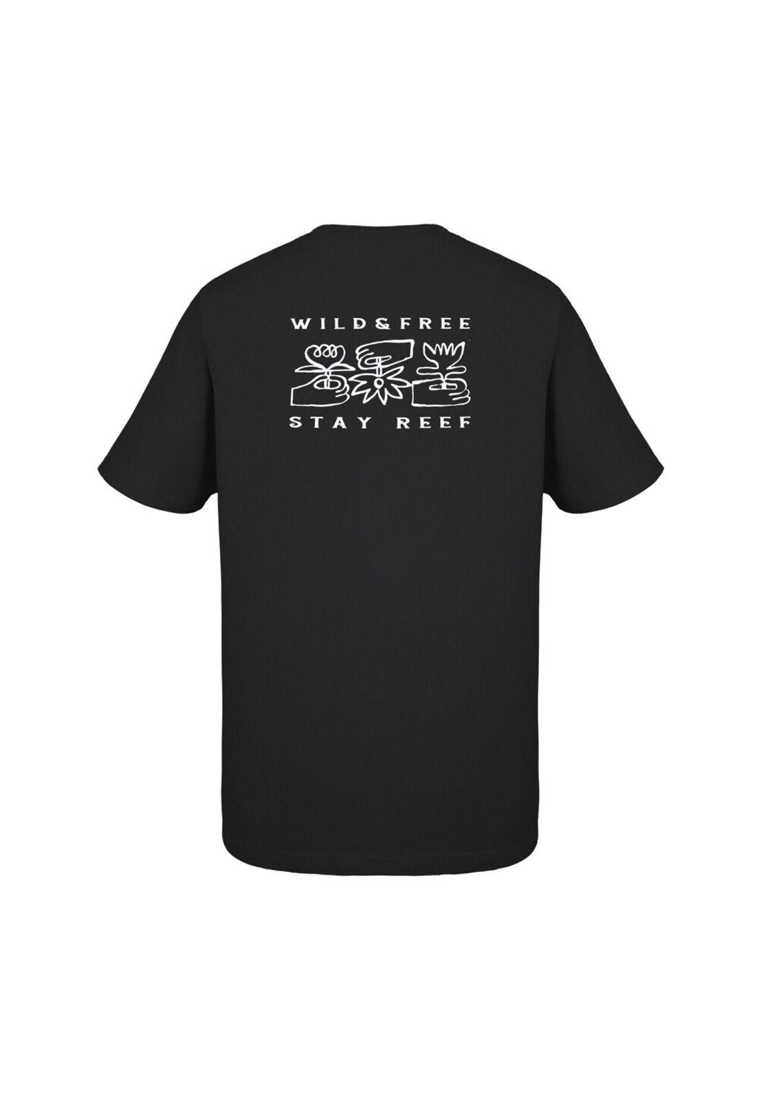 Polera Reef Men Wild and Free Black-1