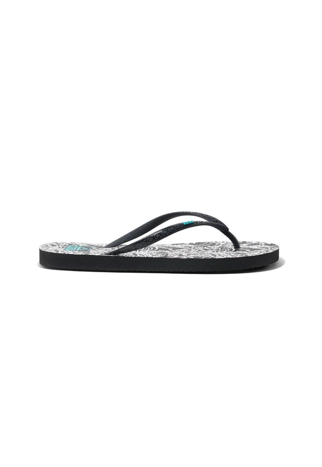 Sandalia Women Seaside Prints Black White-1
