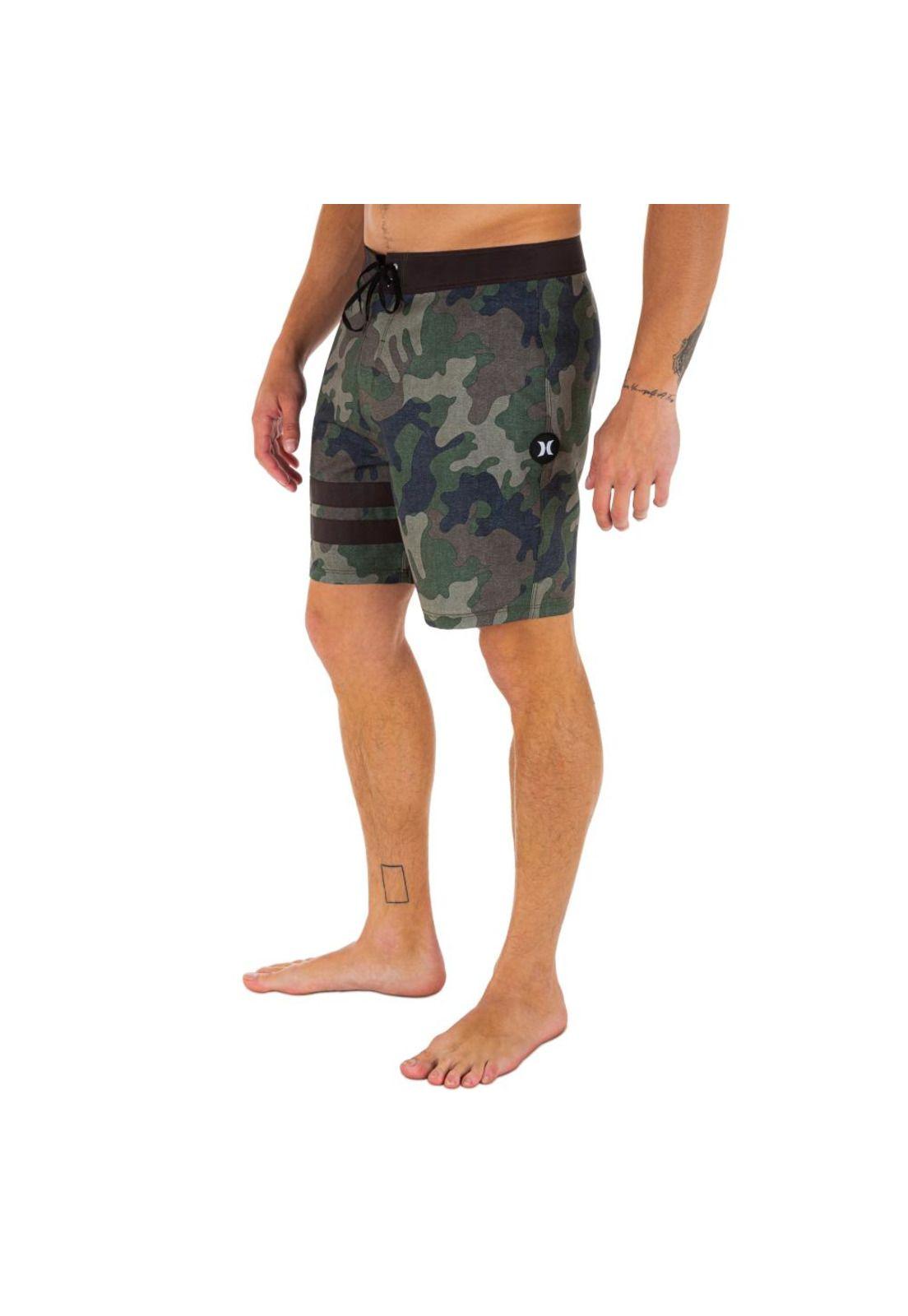 Short Block Party 2.0 Icon 18 Camo Olive Hurley-3
