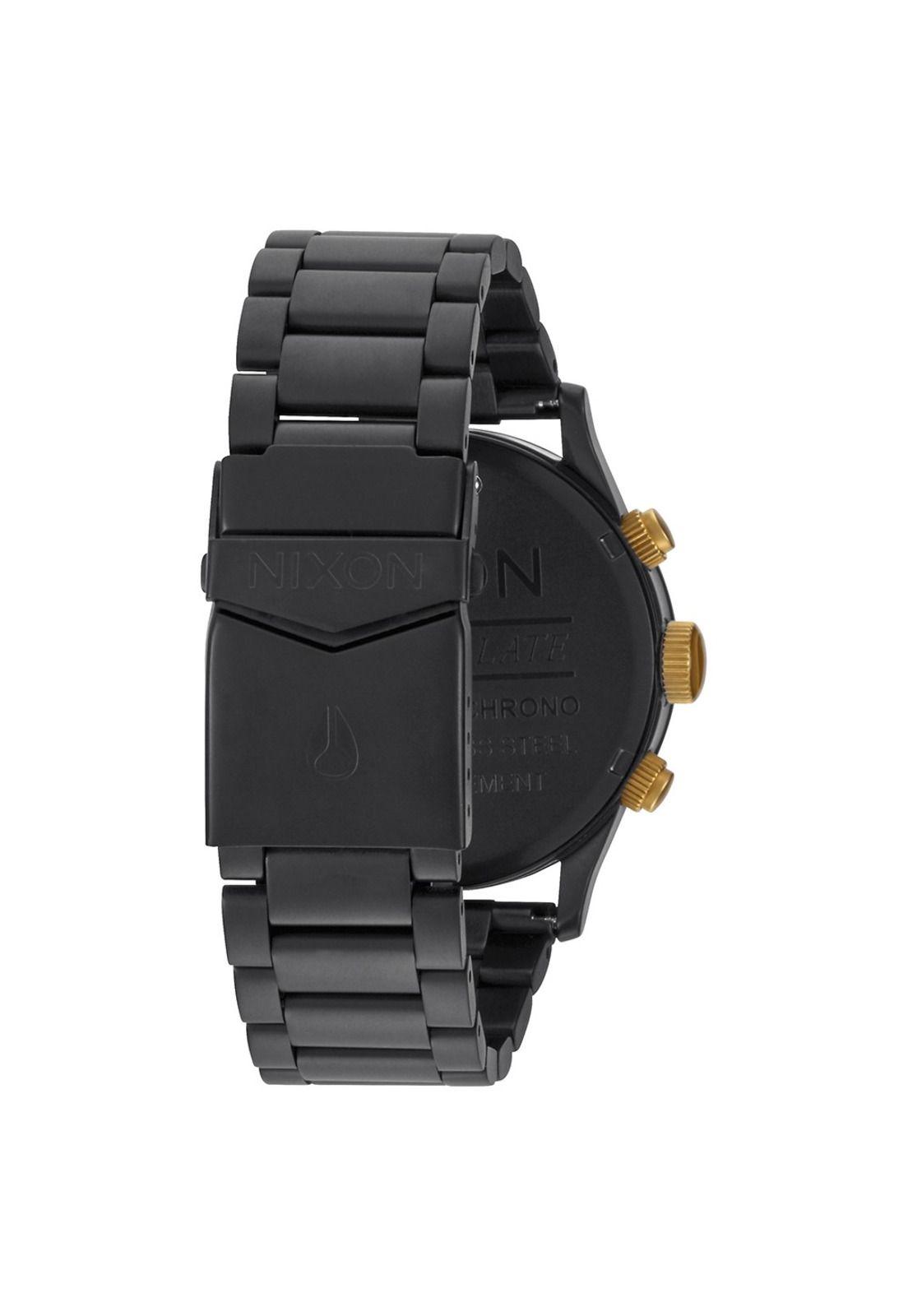 Reloj Sentry Chrono Matte Black Gold Nixon-1