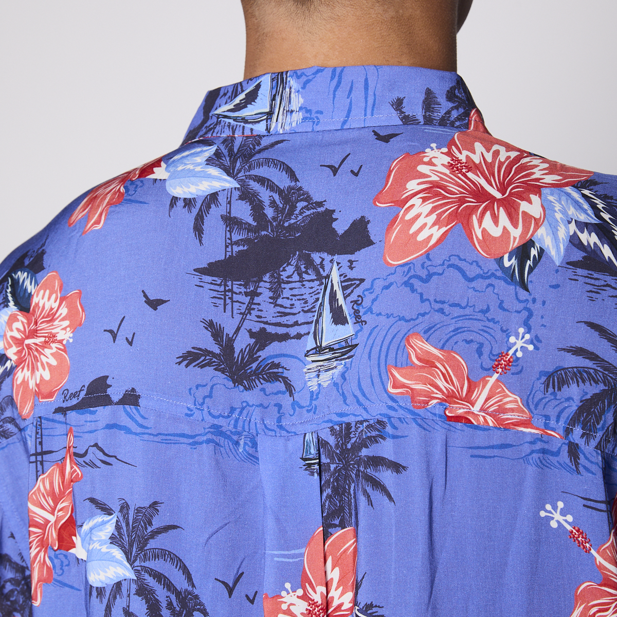 Camisa Reef Men Floreada Azul-6