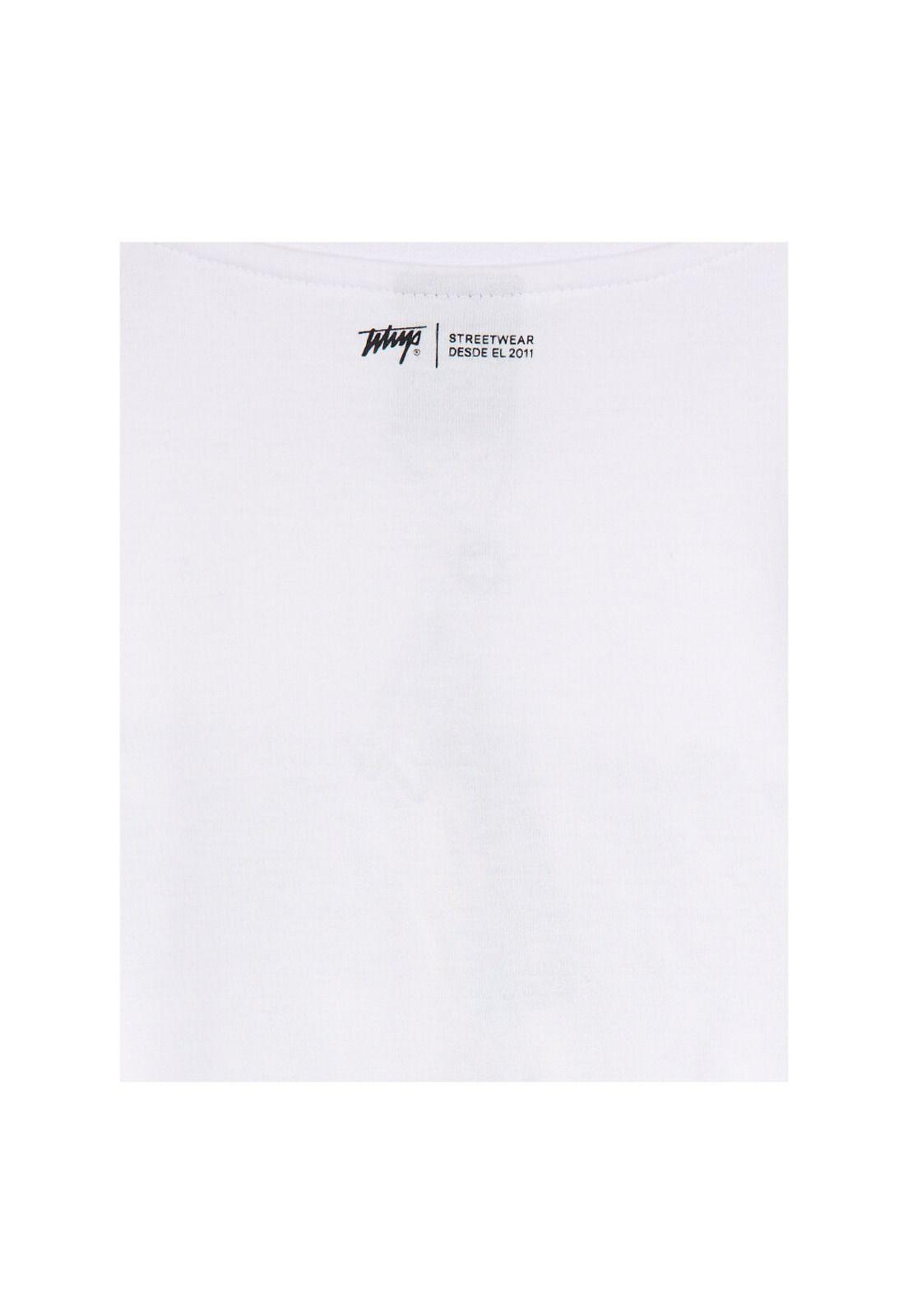 Polera Whatup Hombre Icon Logo White Black-3