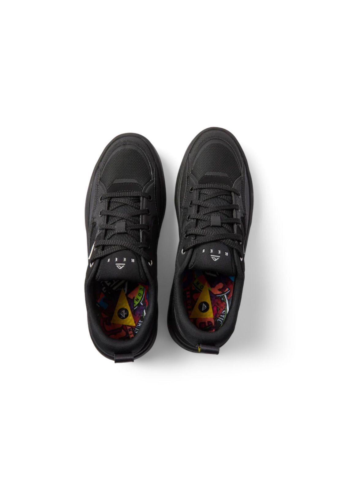 Zapatilla Reef Men Fanning Black Silver-1