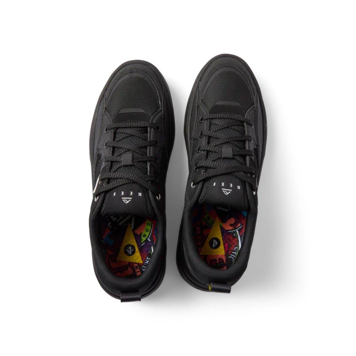 Zapatilla Reef Men Fanning Black Silver-2