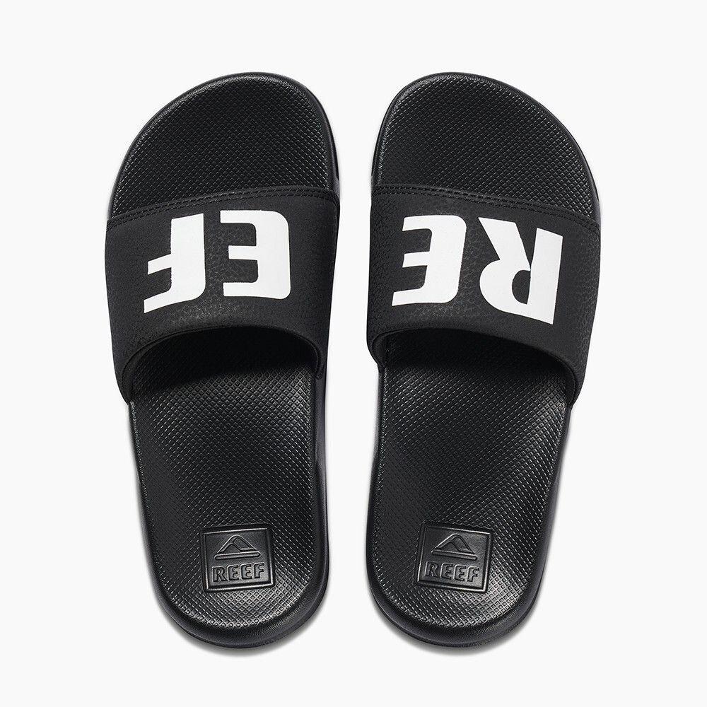 Sandalia One Slide Kids Black White Reef-1