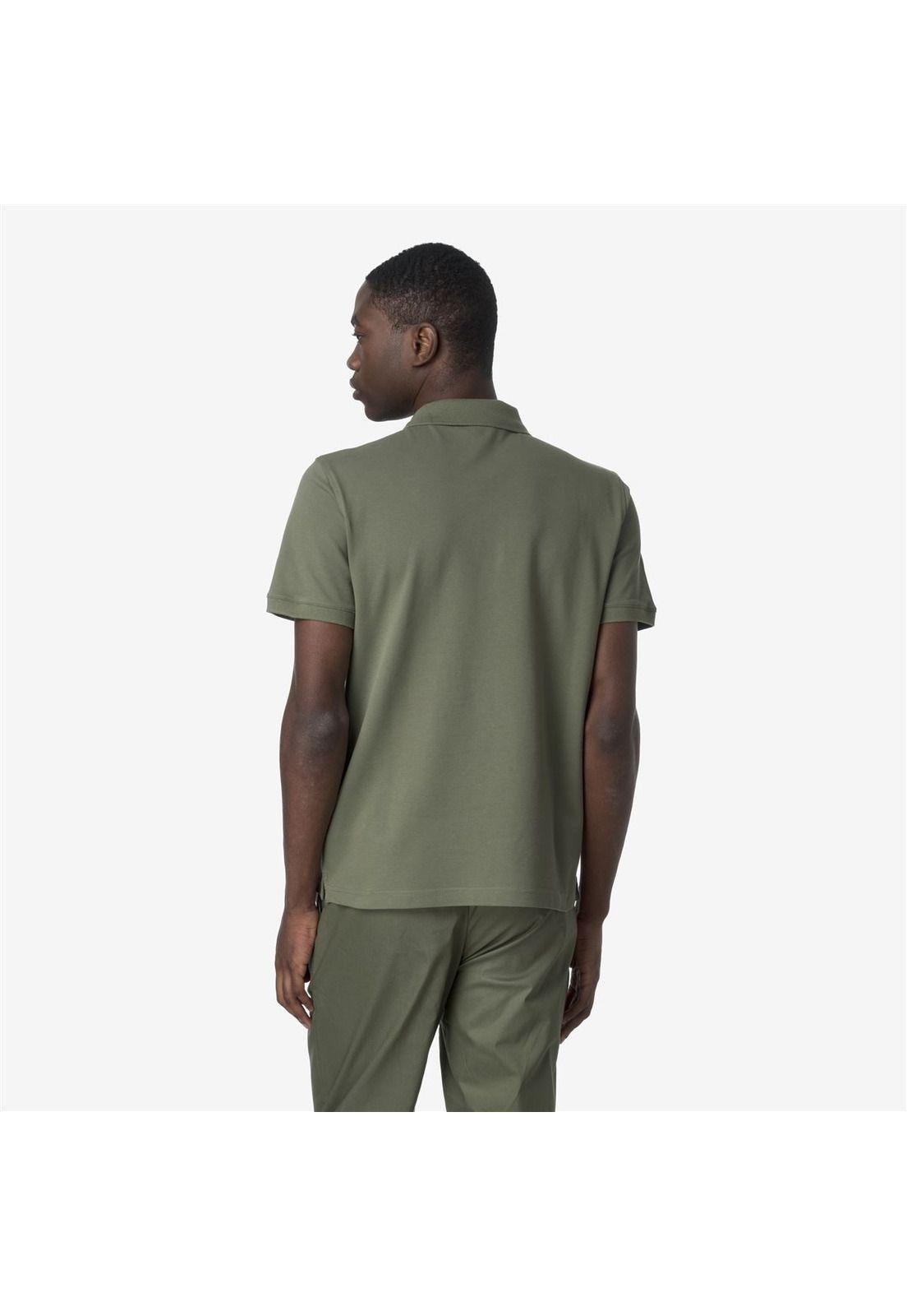 Polera K-Way Men Amedee Pique Green Lichen-1