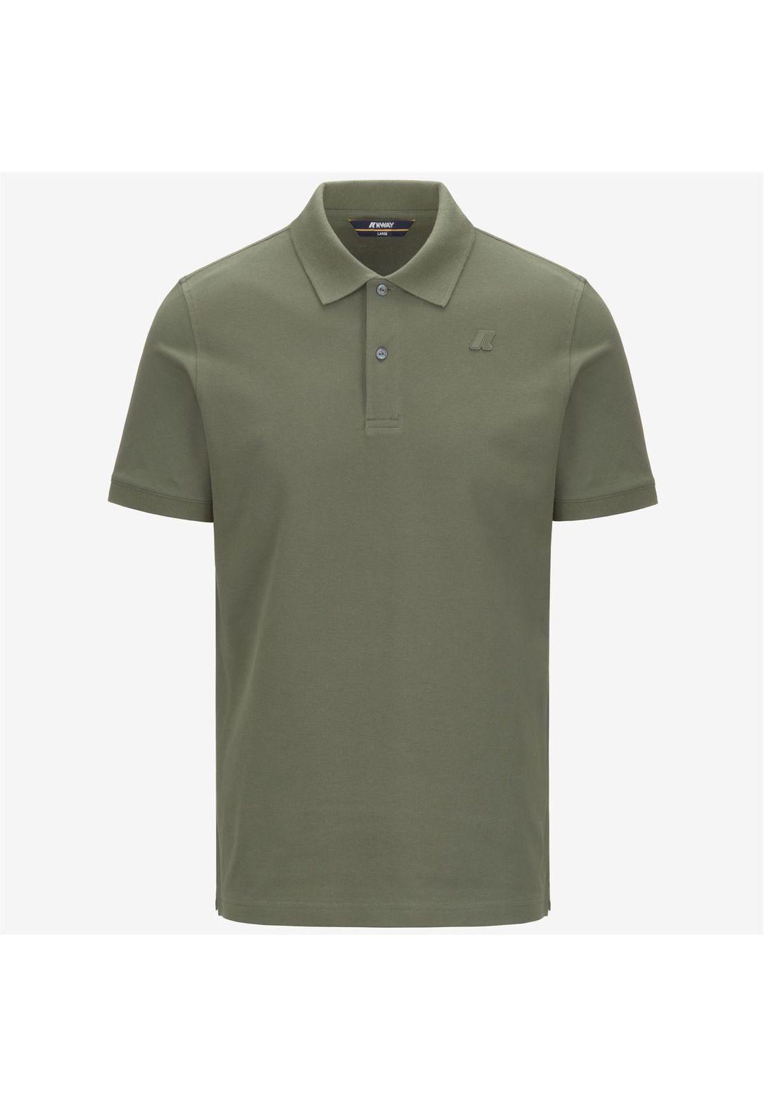 Polera K-Way Men Amedee Pique Green Lichen-4