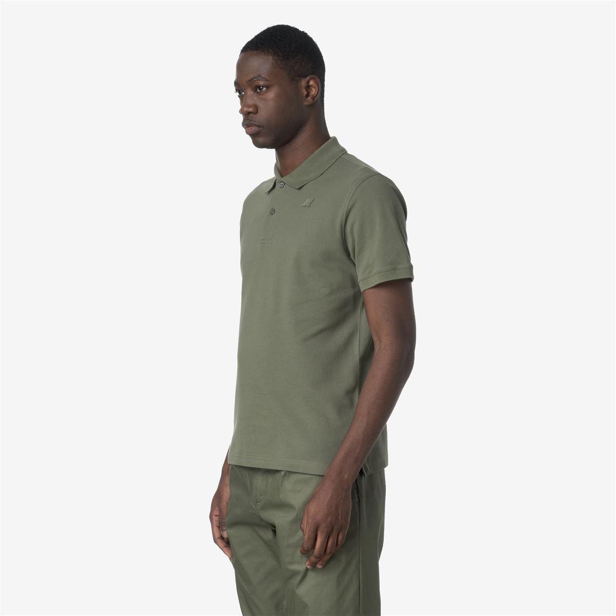 Polera K-Way Men Amedee Pique Green Lichen-2