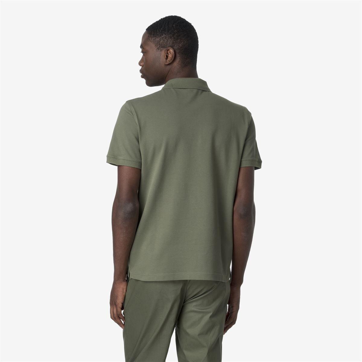 Polera K-Way Men Amedee Pique Green Lichen-3