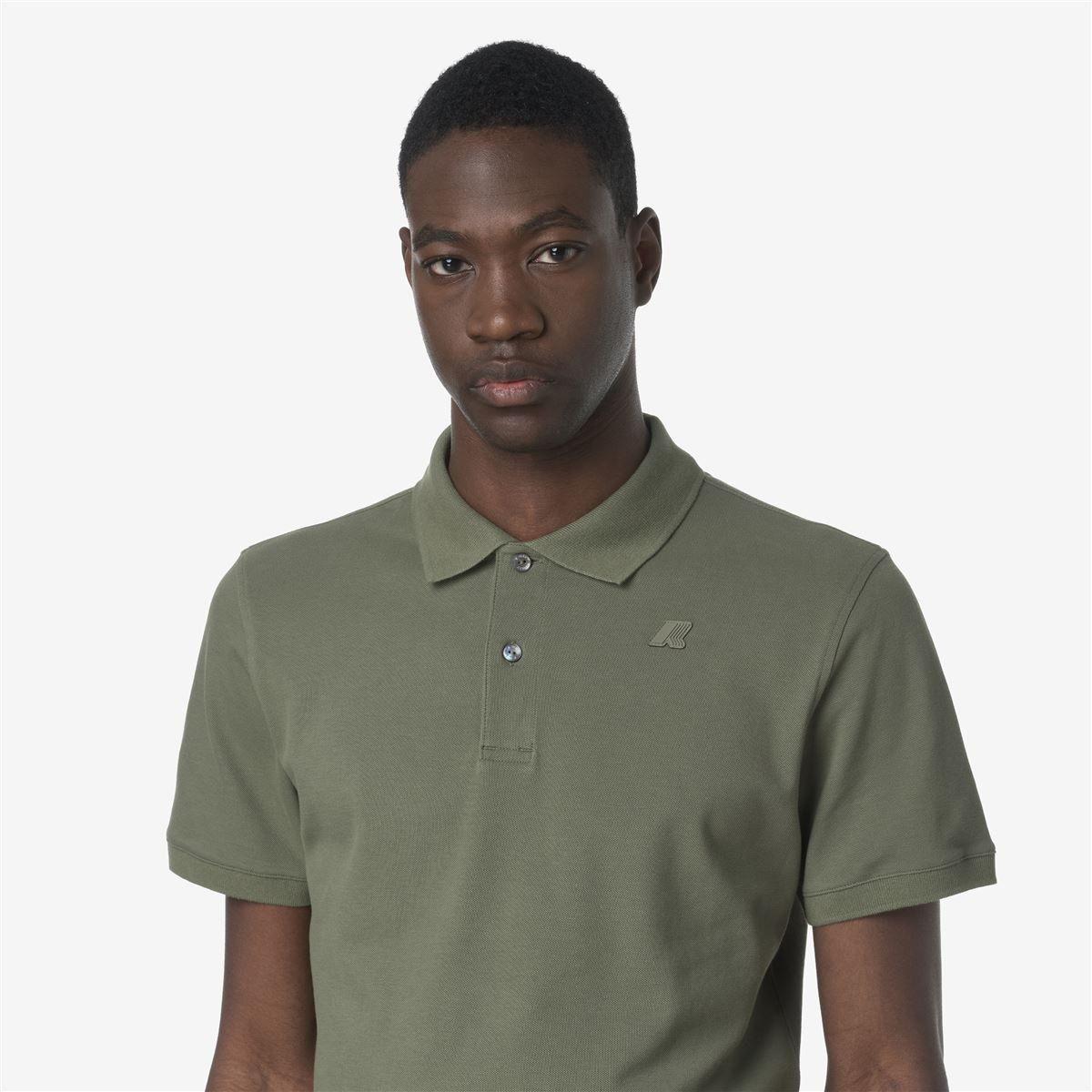 Polera K-Way Men Amedee Pique Green Lichen-4